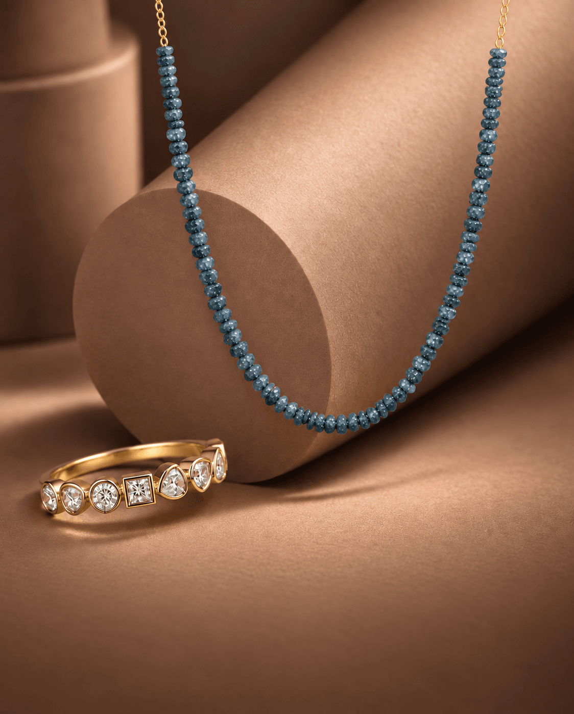 Hand-finishing a gold band in the atelier