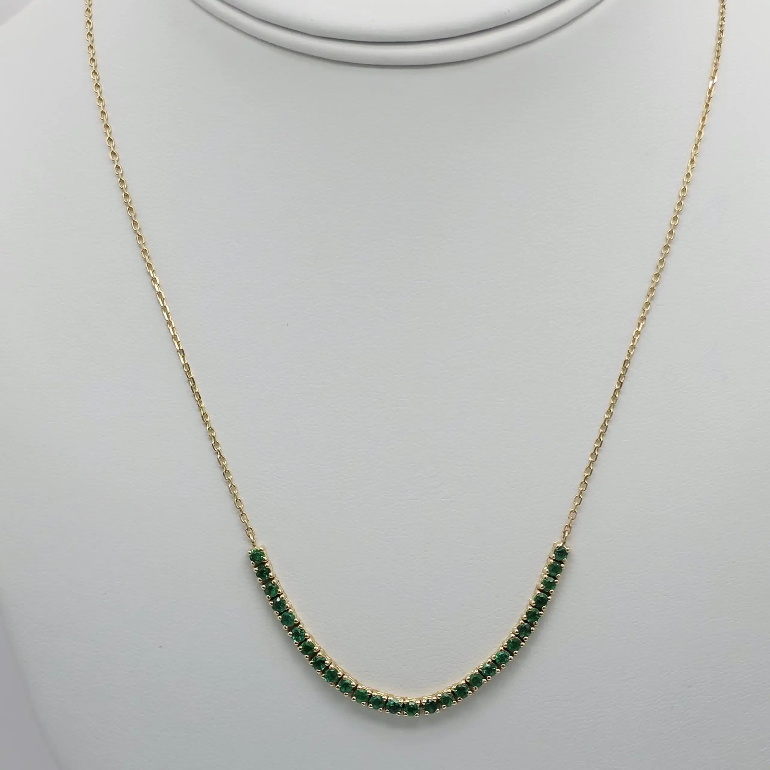 Emerald Bar Necklace