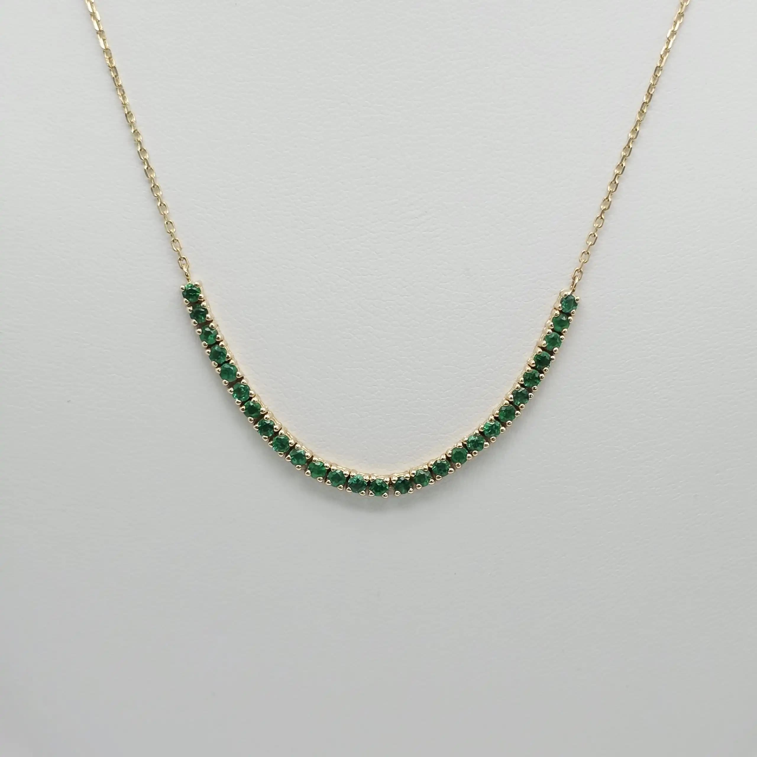 Emerald Bar Necklace