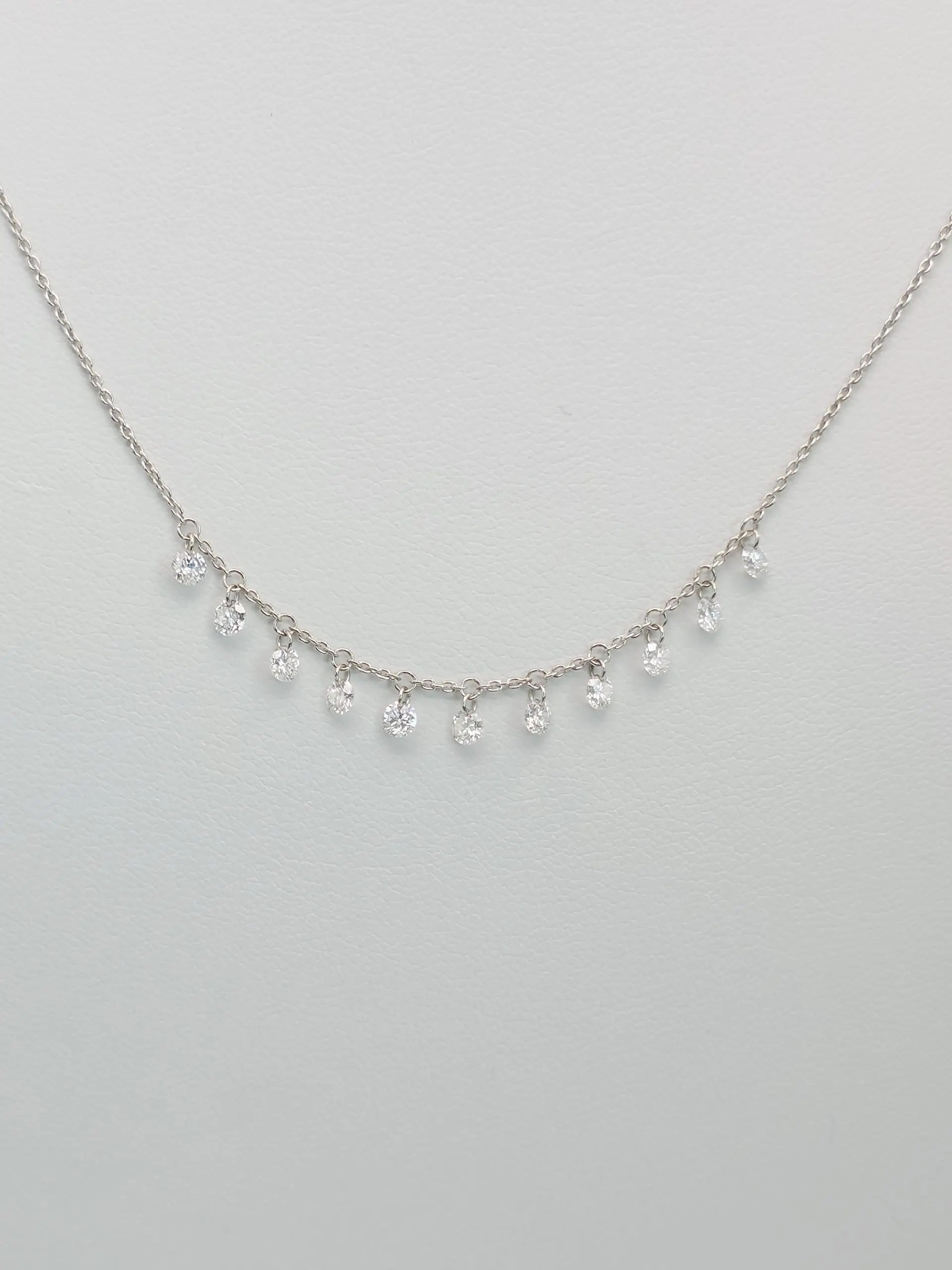 1.00 cts Floting Diamond Necklace