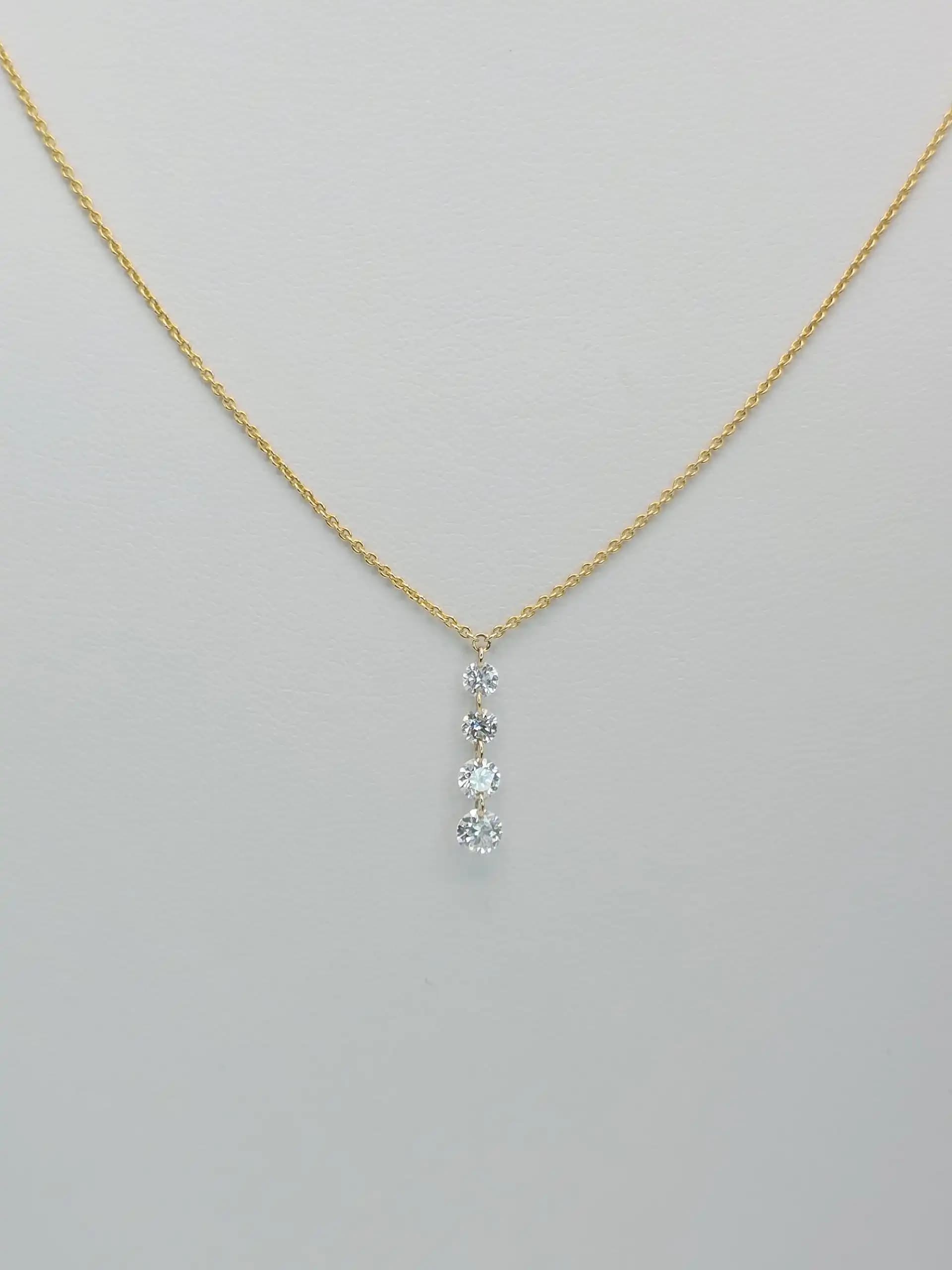 laser Drill diamond Pendent Necklace