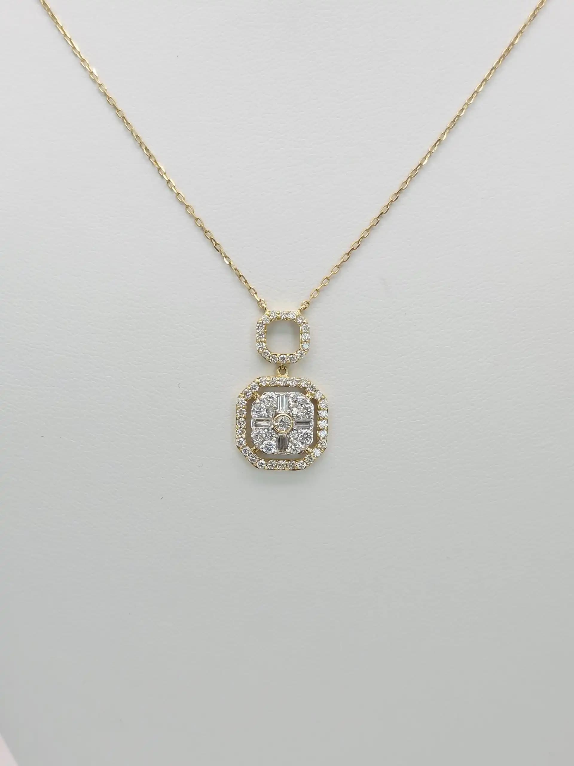 Baguette Diamond Necklace