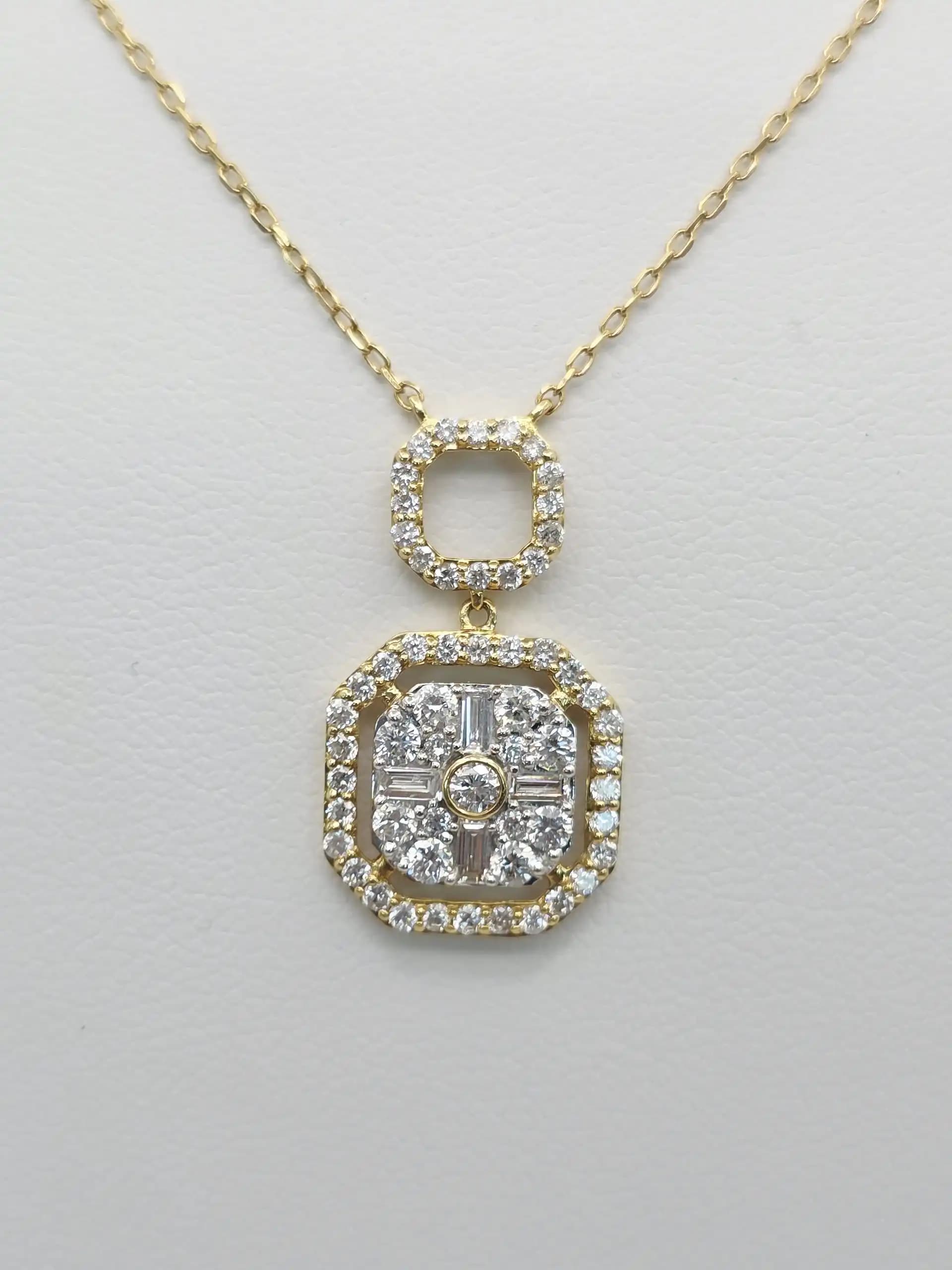 Baguette Diamond Necklace