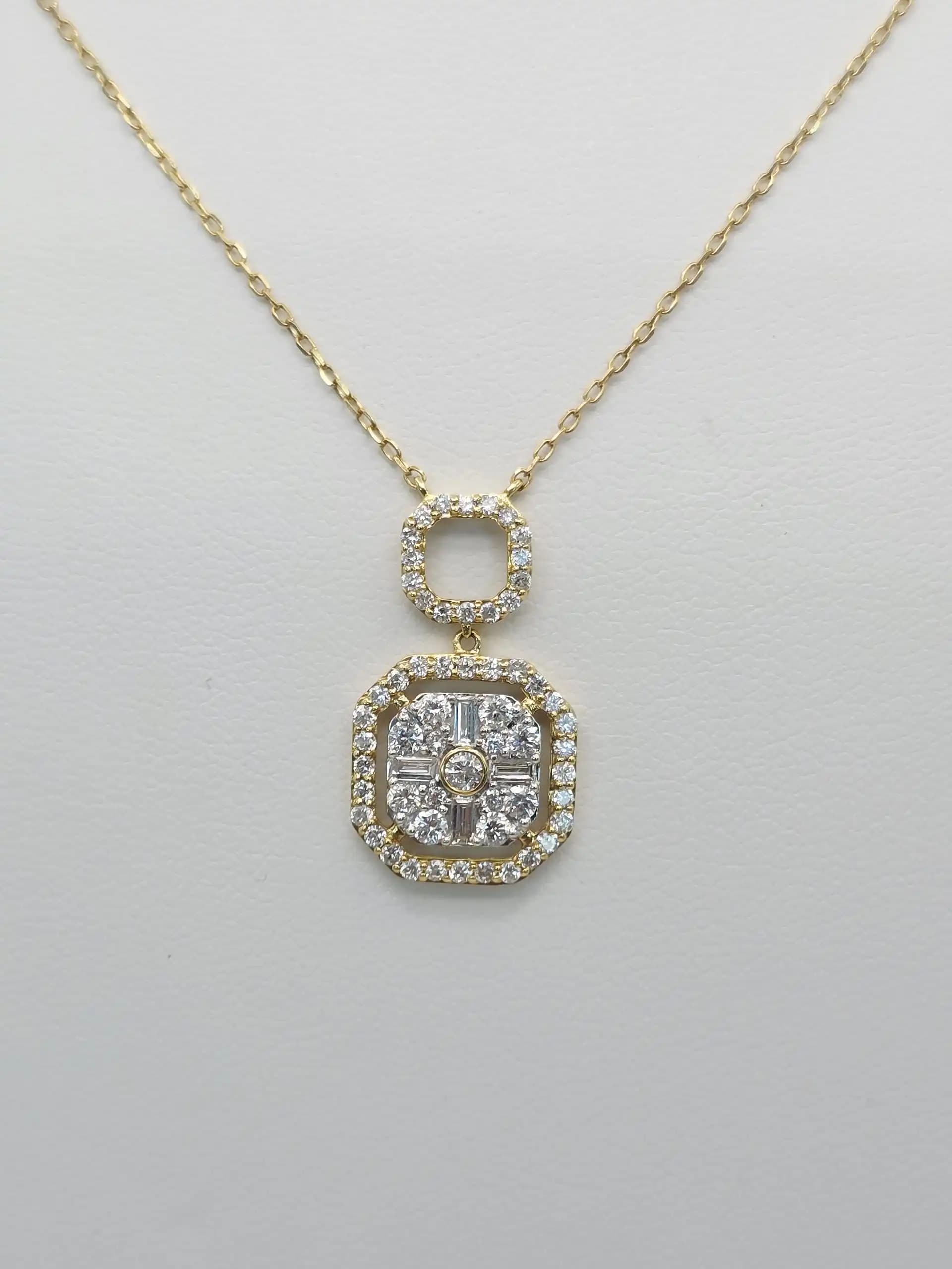 Baguette Diamond Necklace