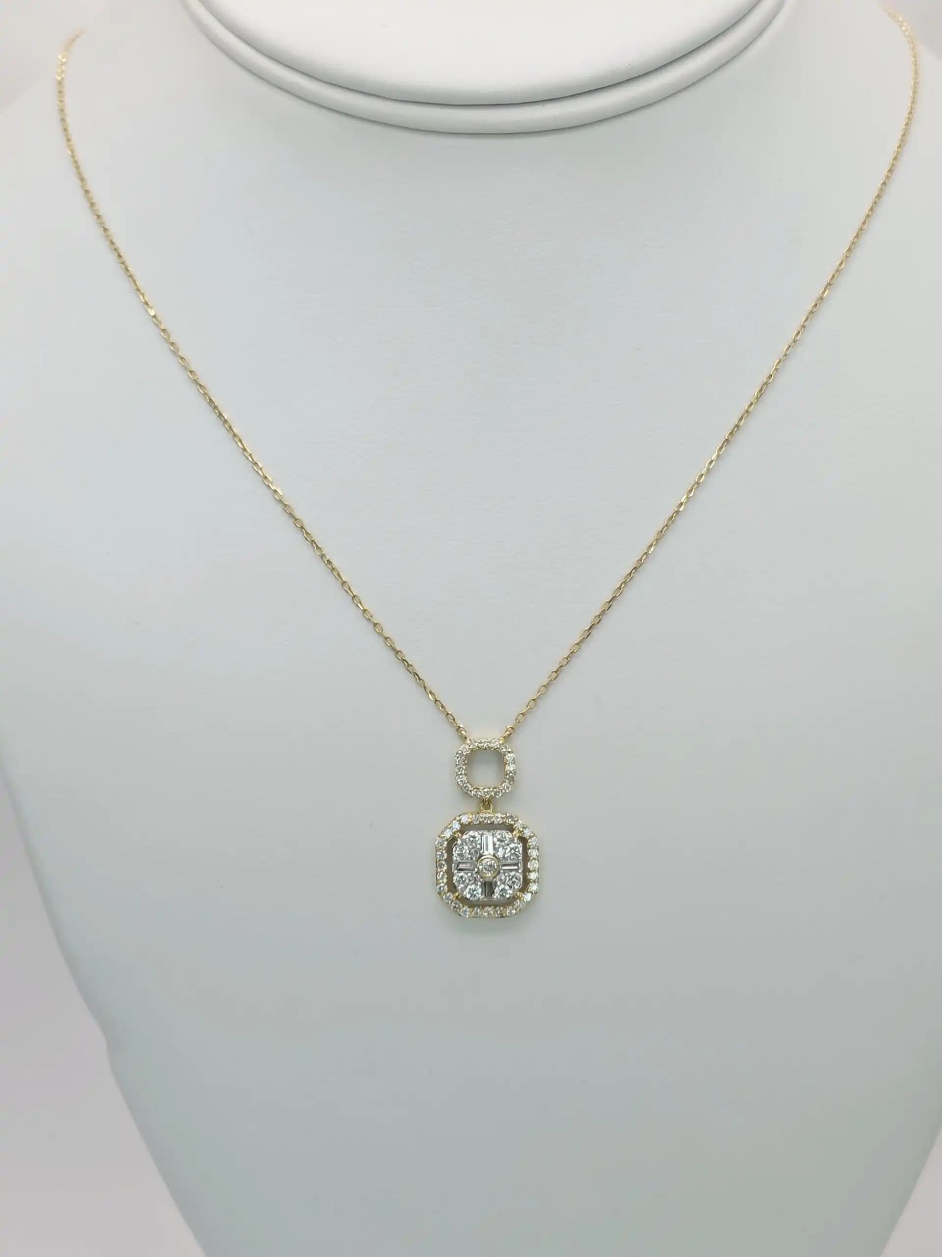 Baguette Diamond Necklace
