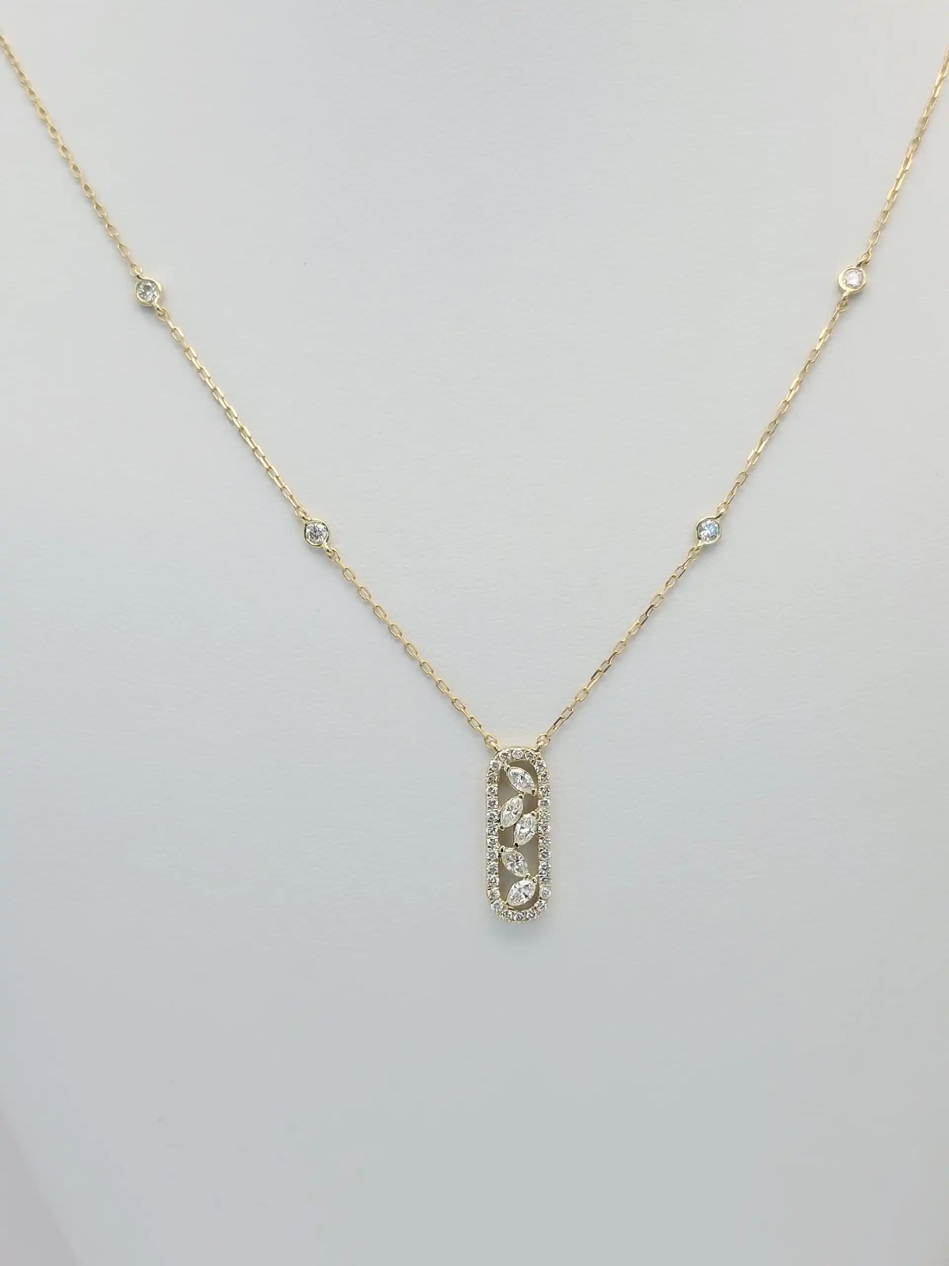 Marquise diamond necklace