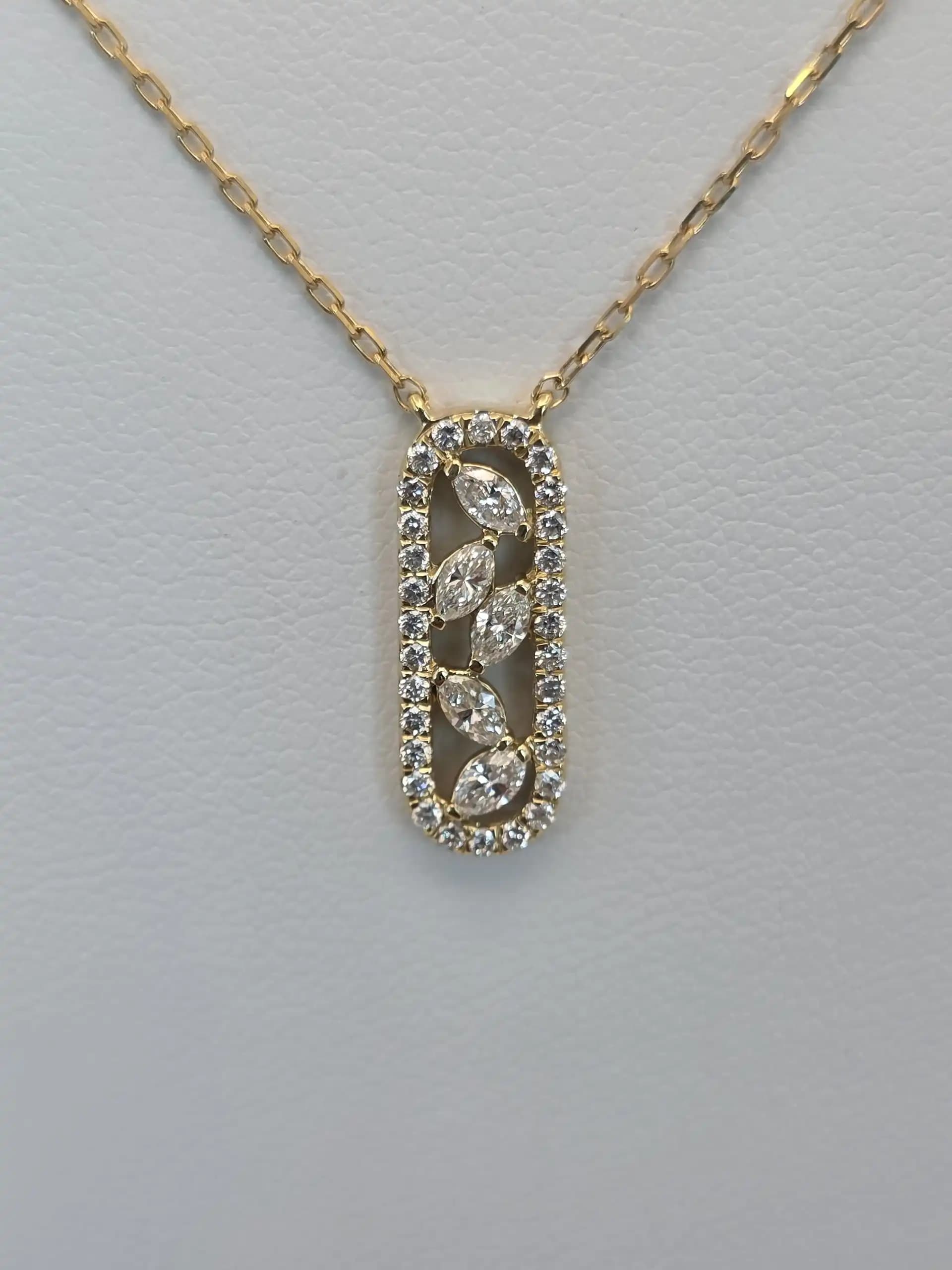 Marquise diamond necklace