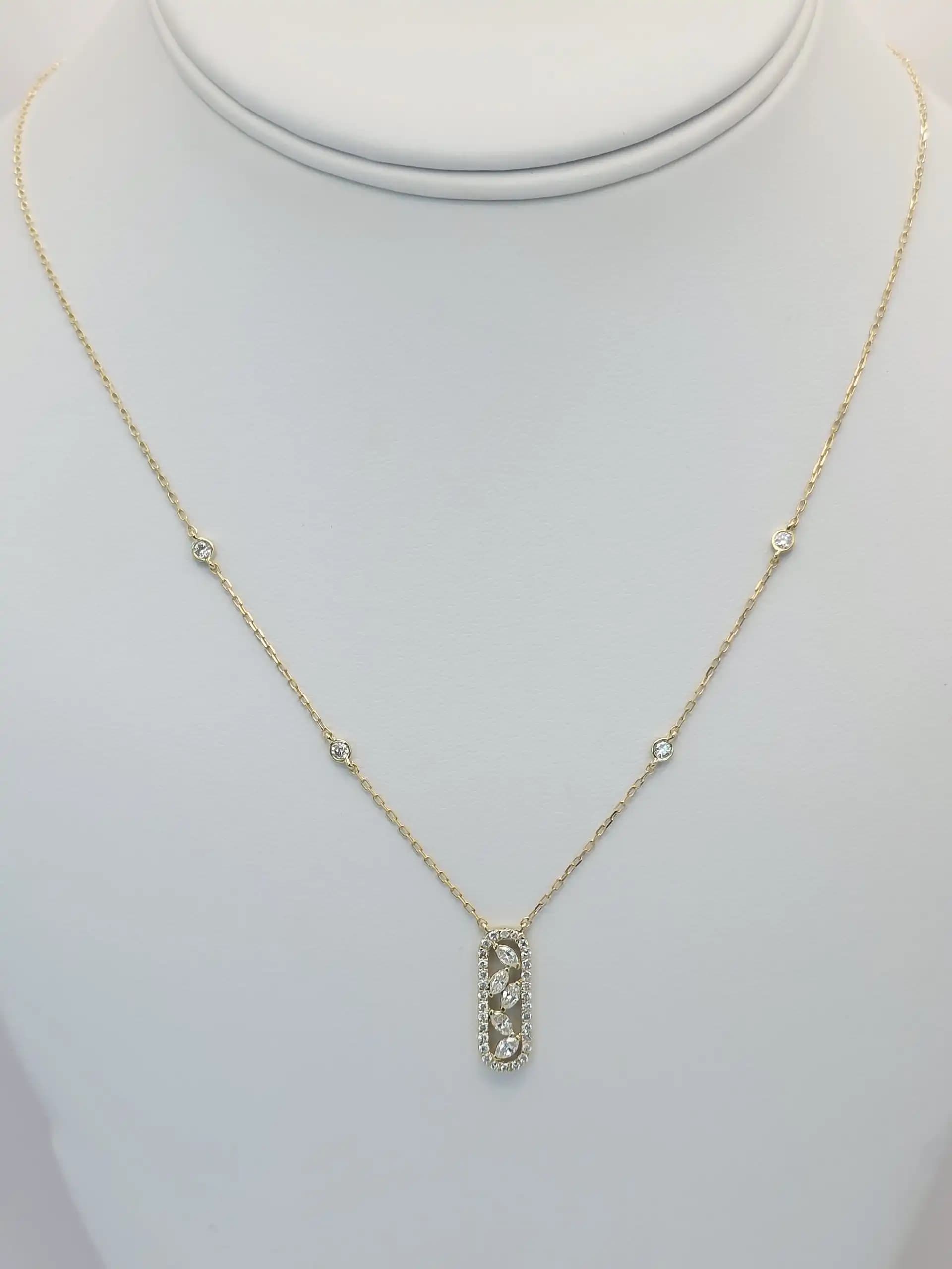 Marquise diamond necklace