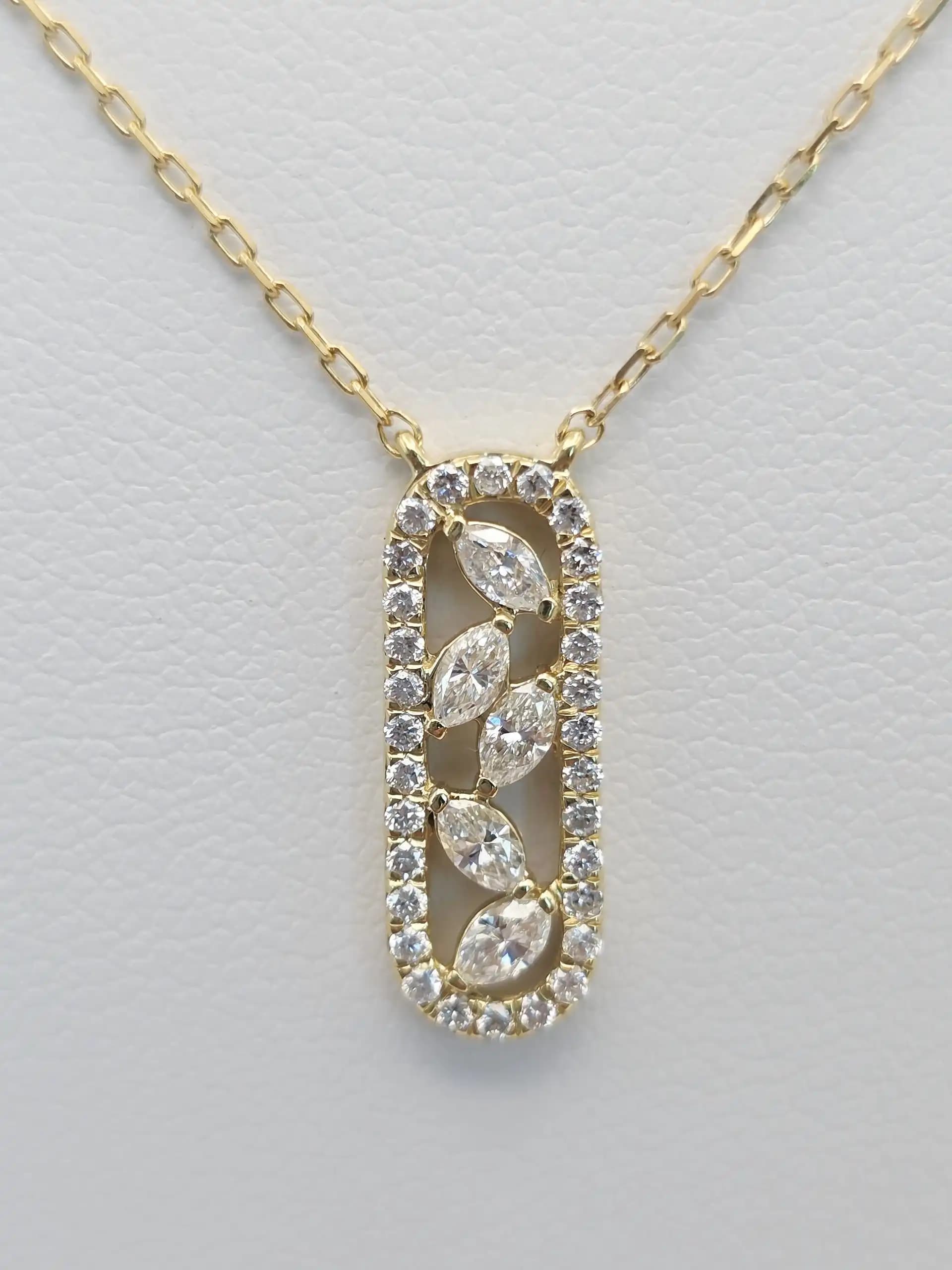 Marquise diamond necklace
