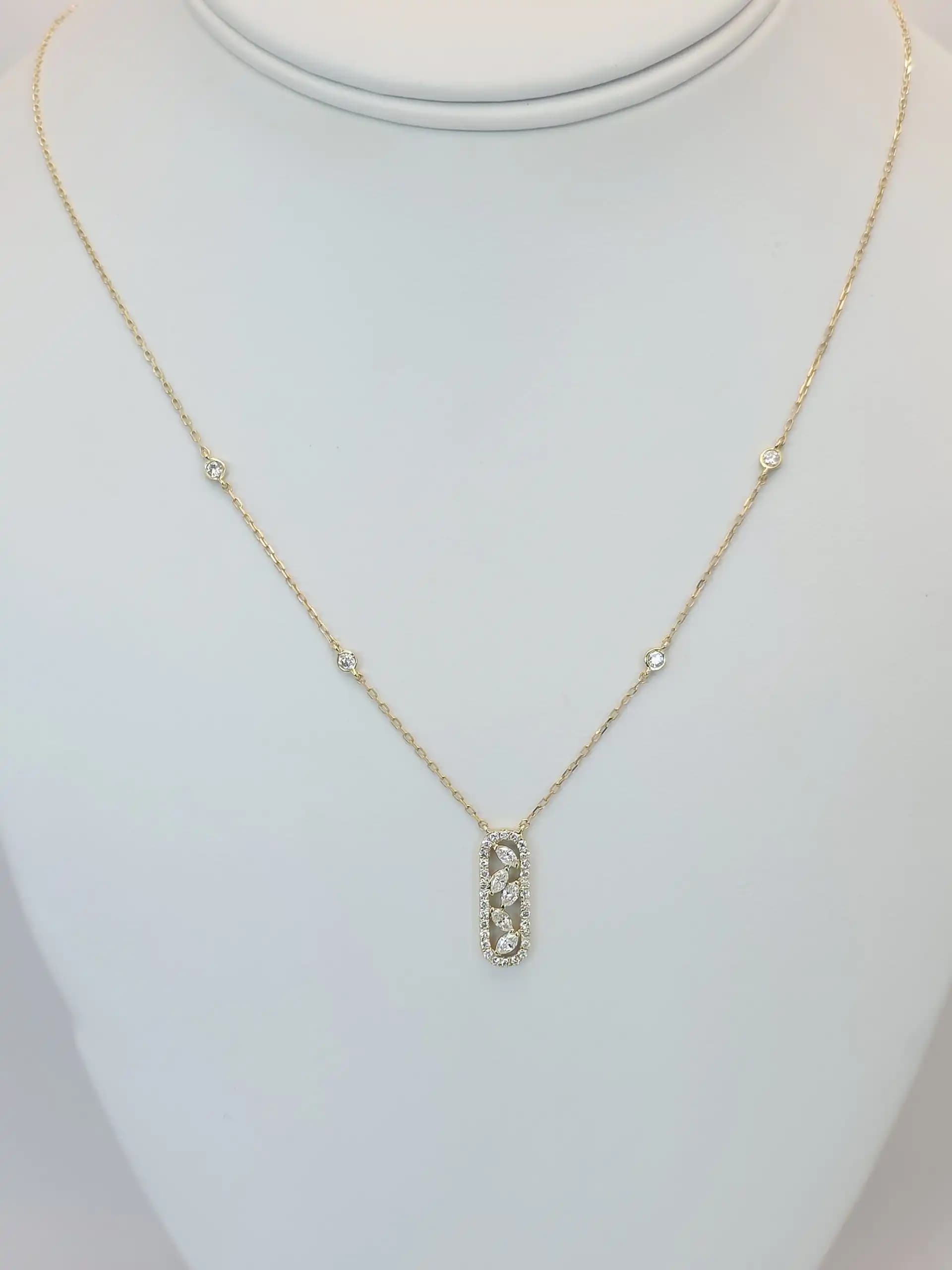 Marquise diamond necklace