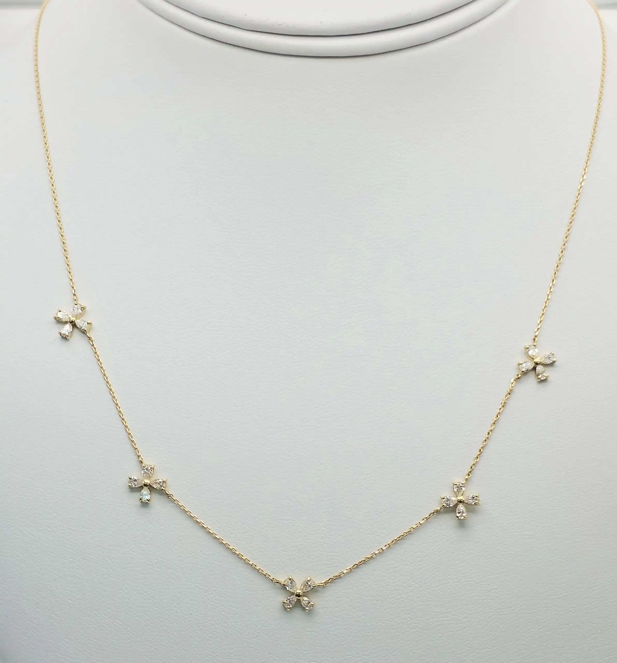 Diamond flower Necklace