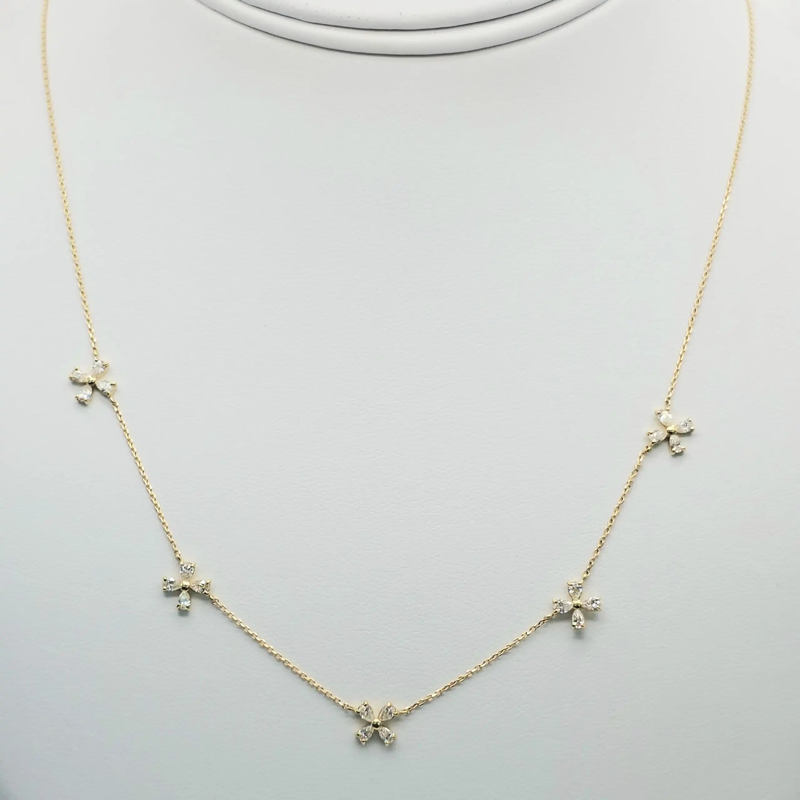 Diamond flower Necklace