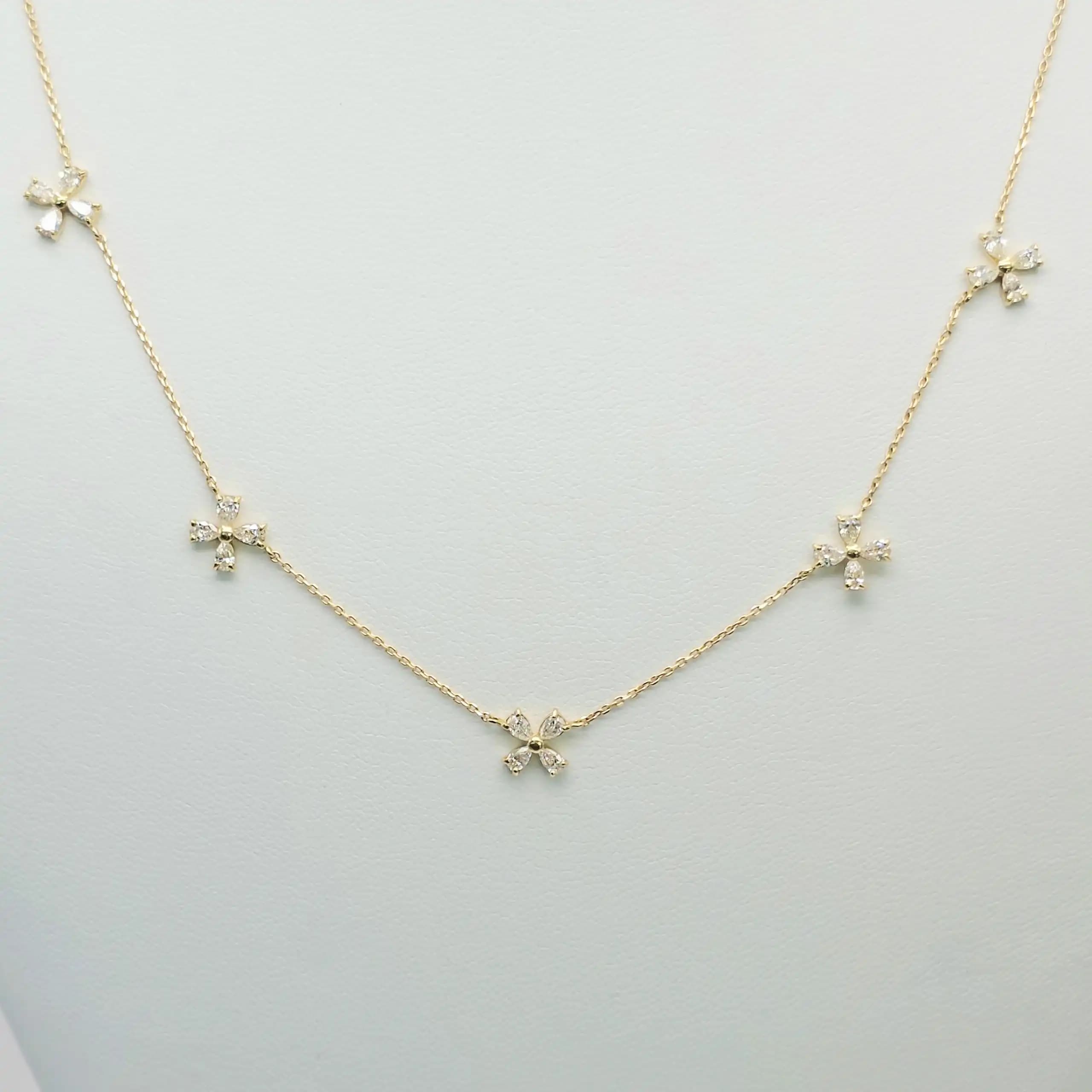 Diamond flower Necklace