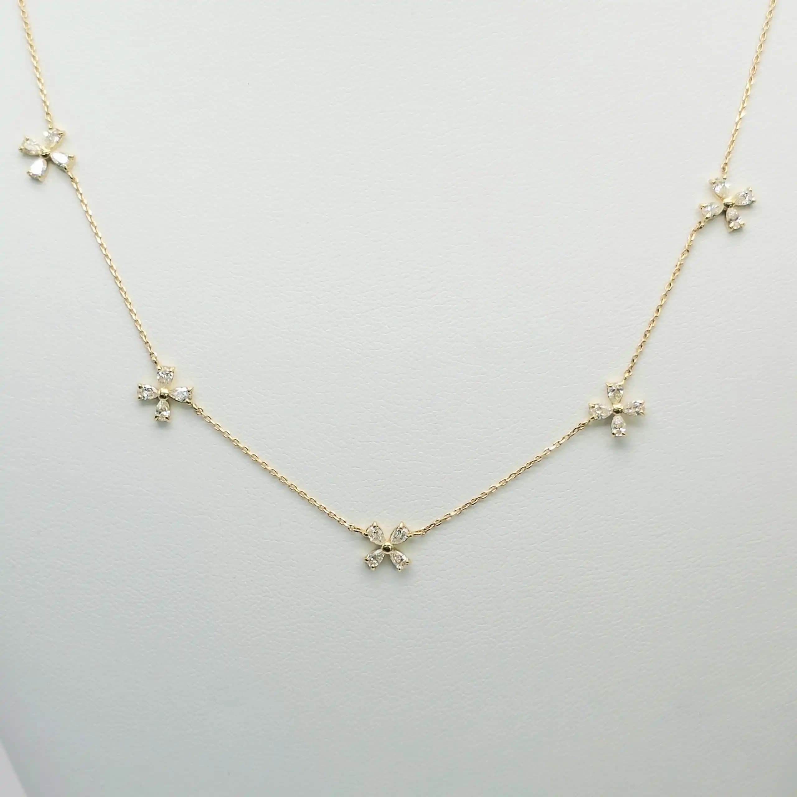 Diamond flower Necklace