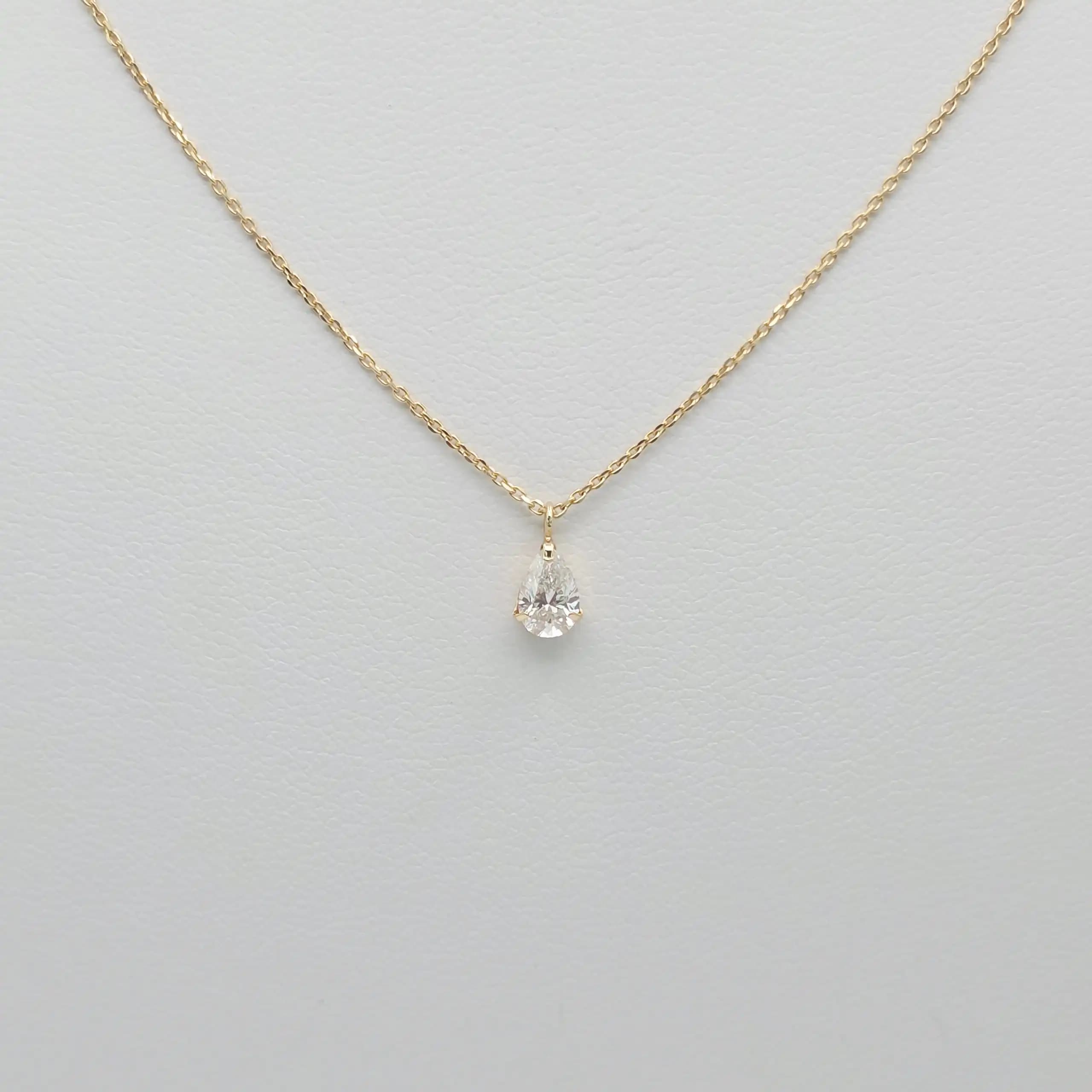 pear diamond pendent necklace