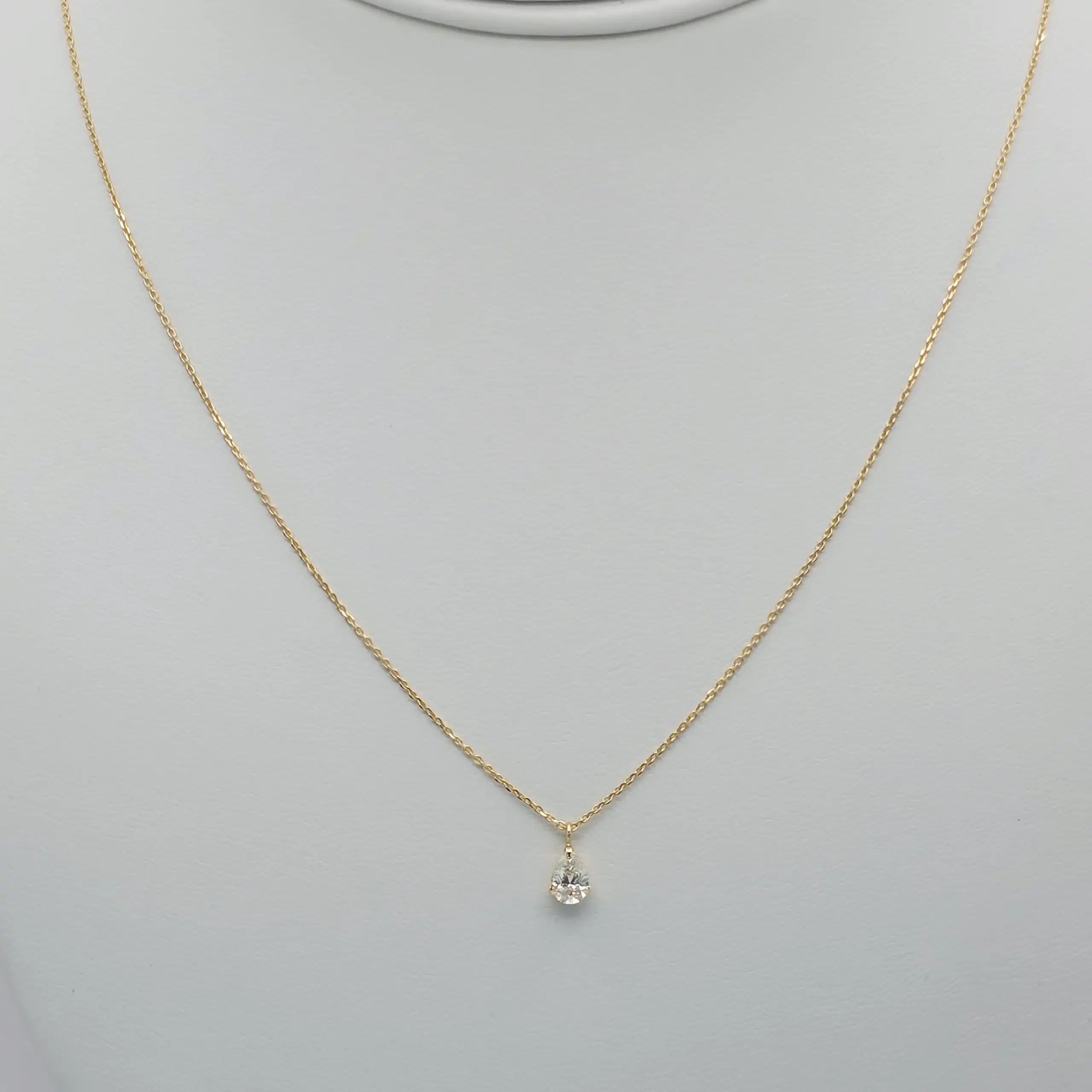 pear diamond pendent necklace