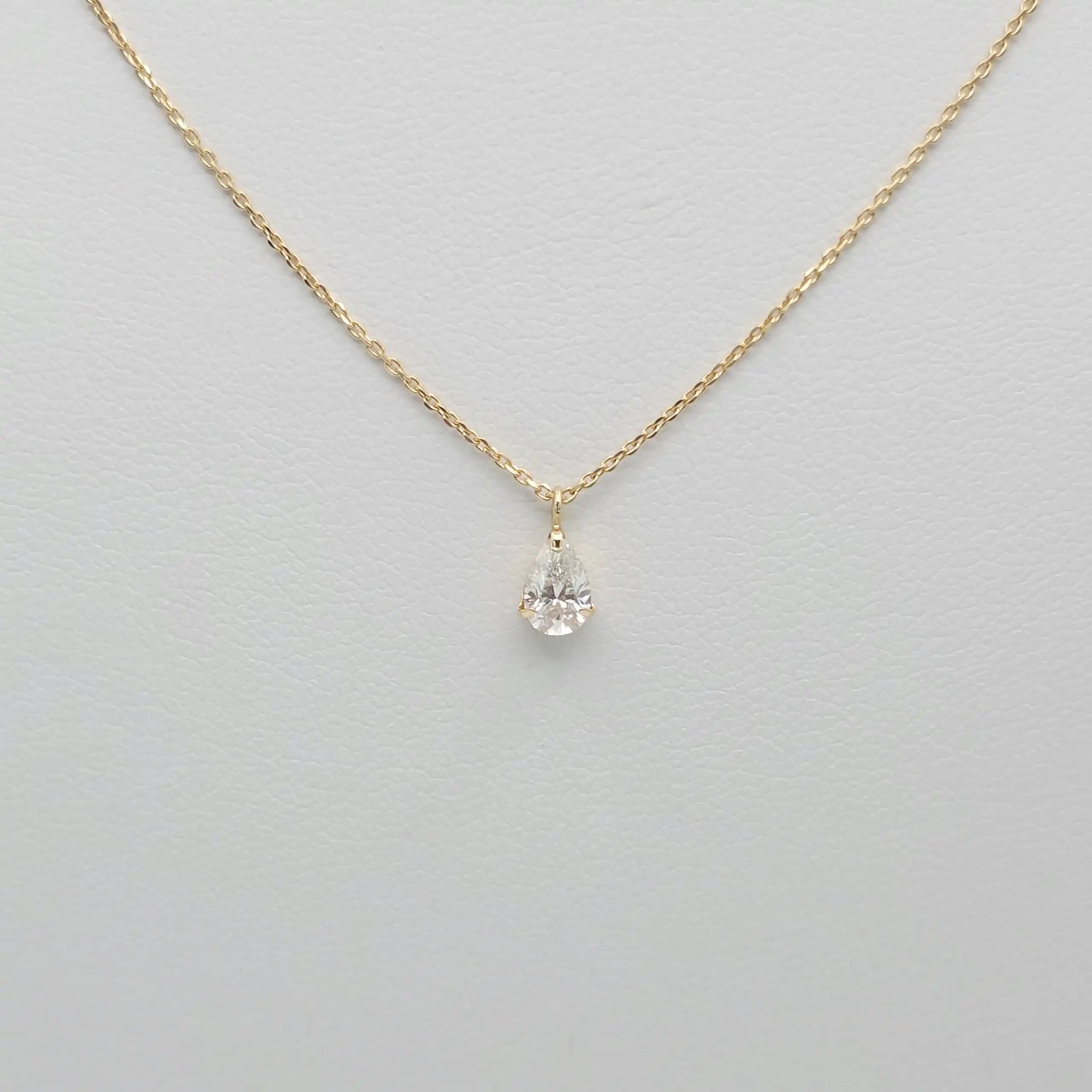 pear diamond pendent necklace