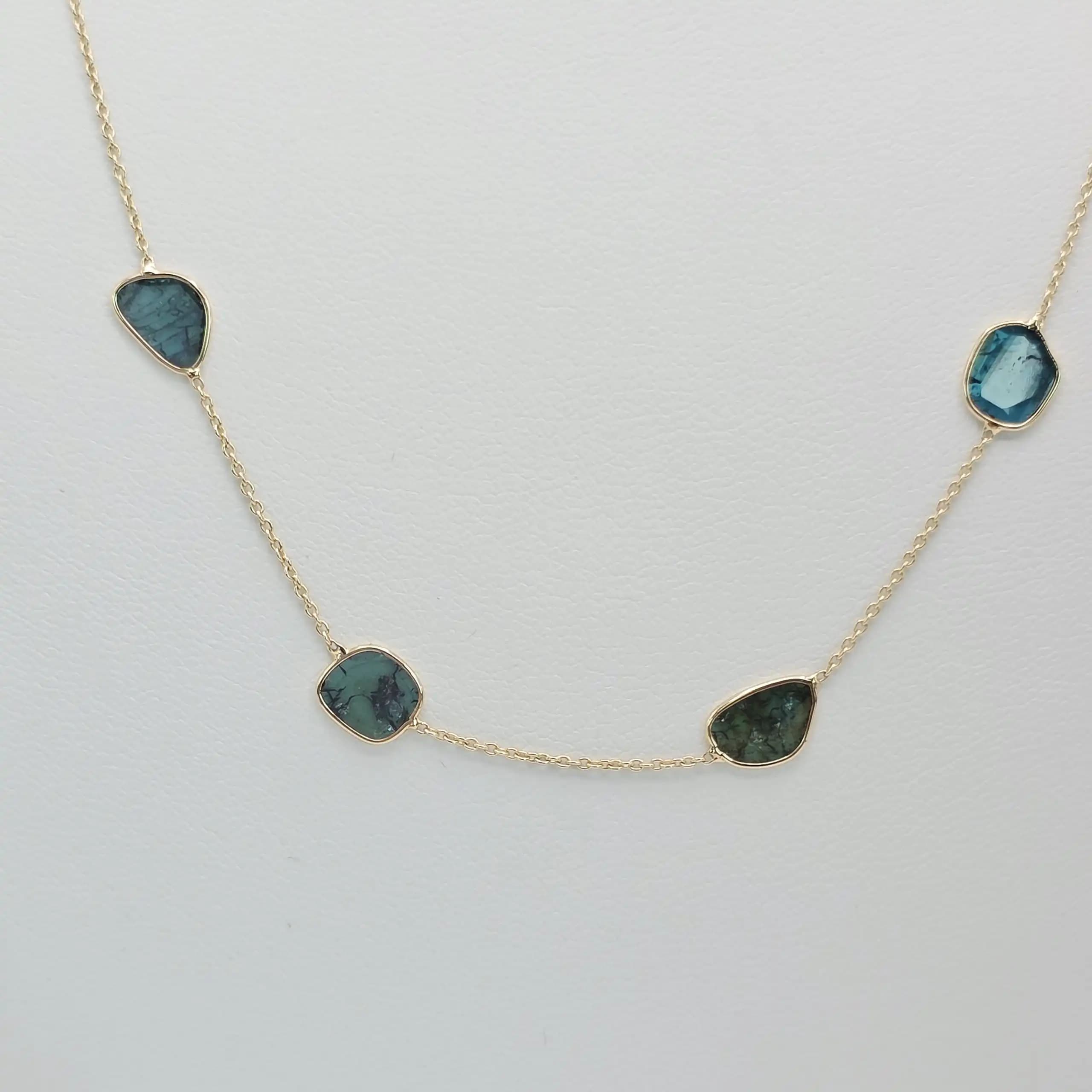 Diamond Slice Station Necklace