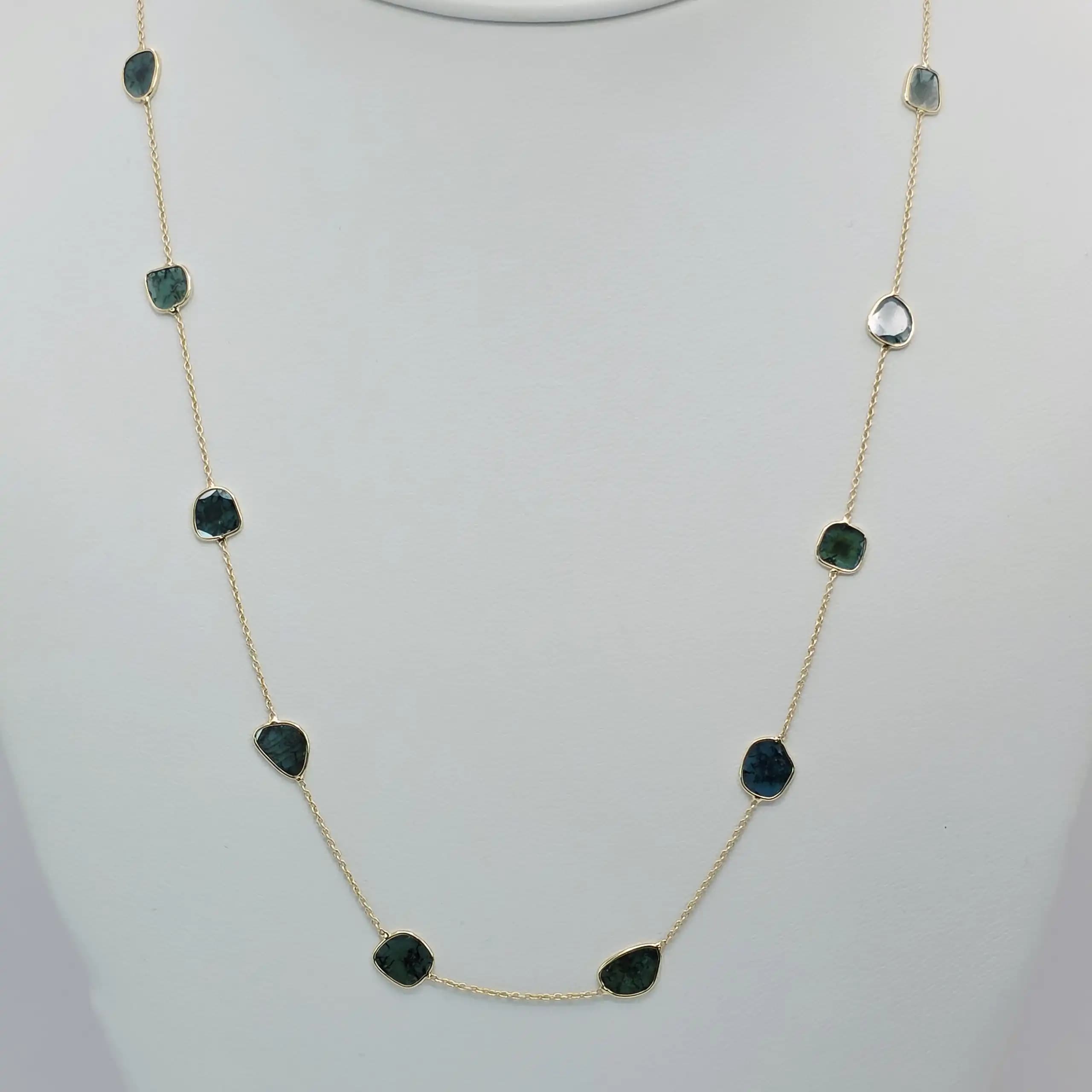 Diamond Slice Station Necklace