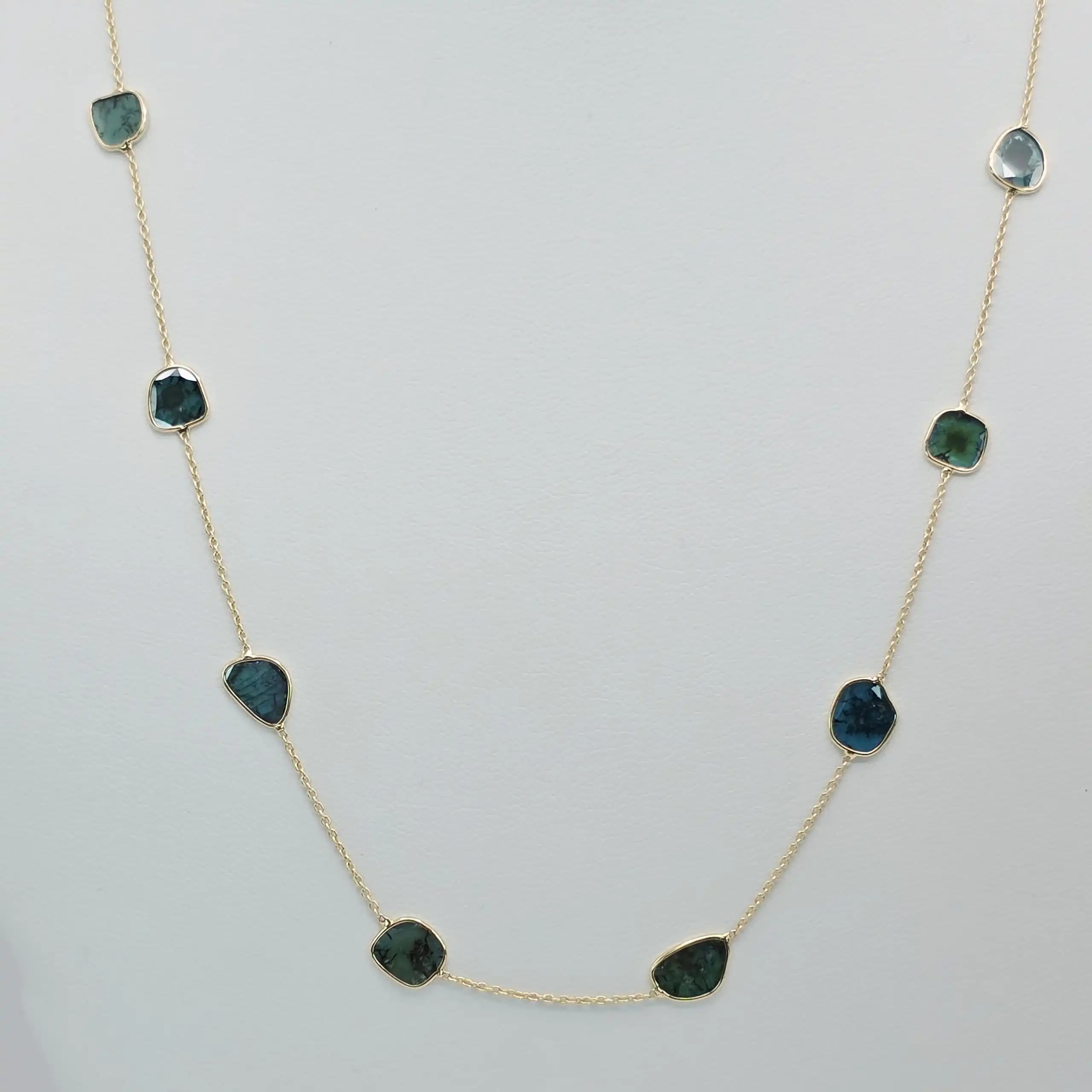 Diamond Slice Station Necklace