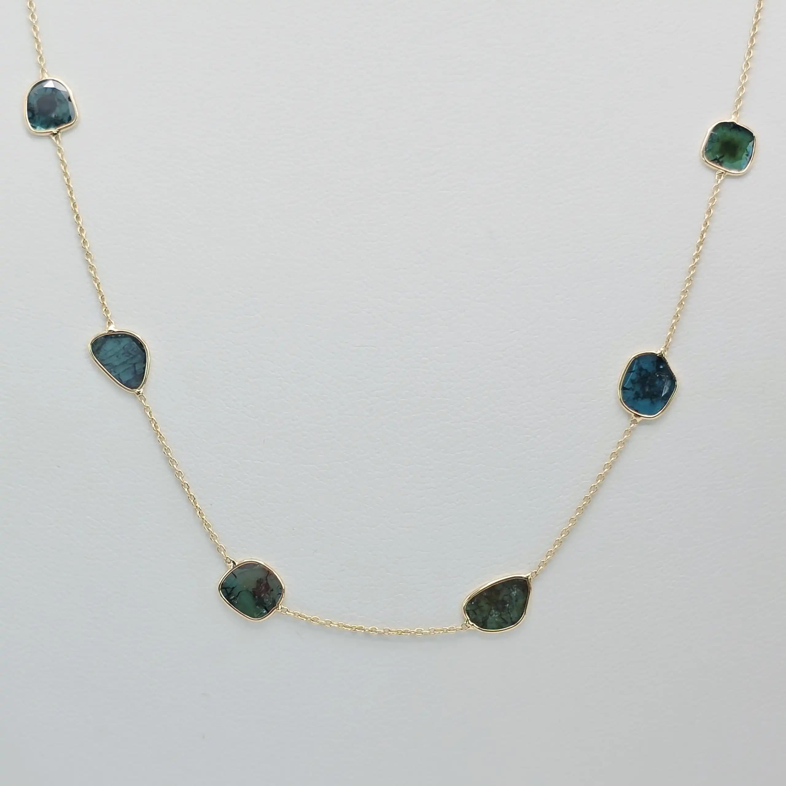Diamond Slice Station Necklace
