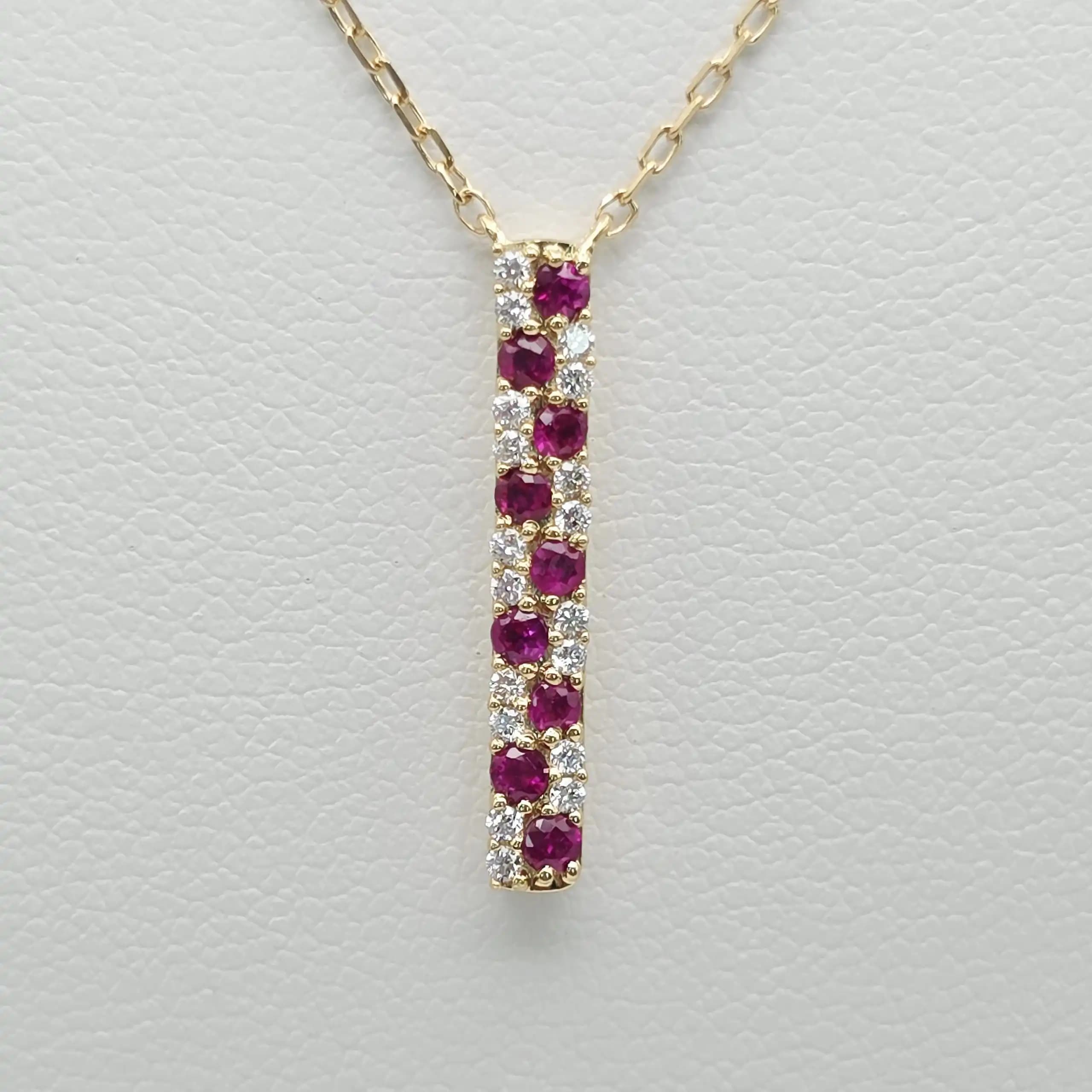 Ruby and Diamond Pendent Necklace