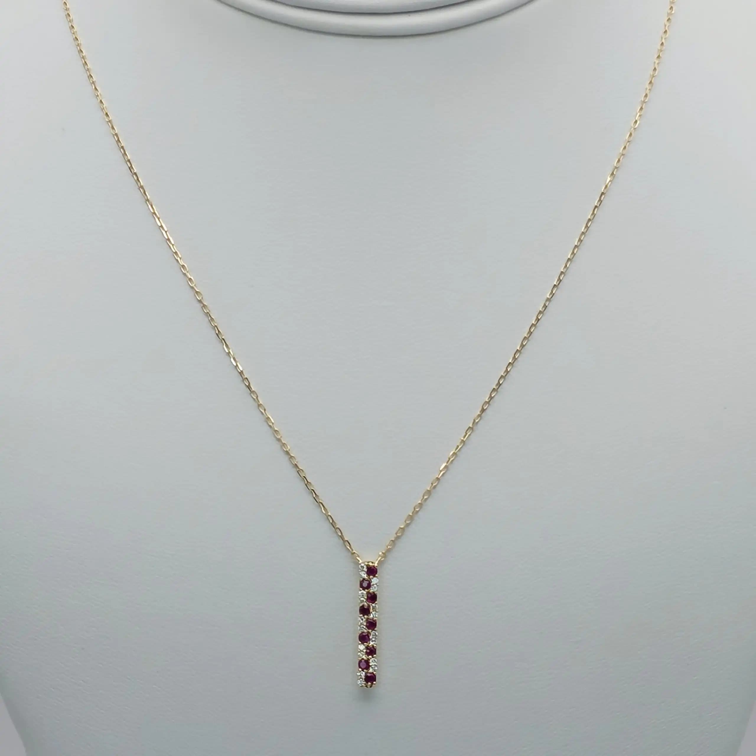 Ruby and Diamond Pendent Necklace