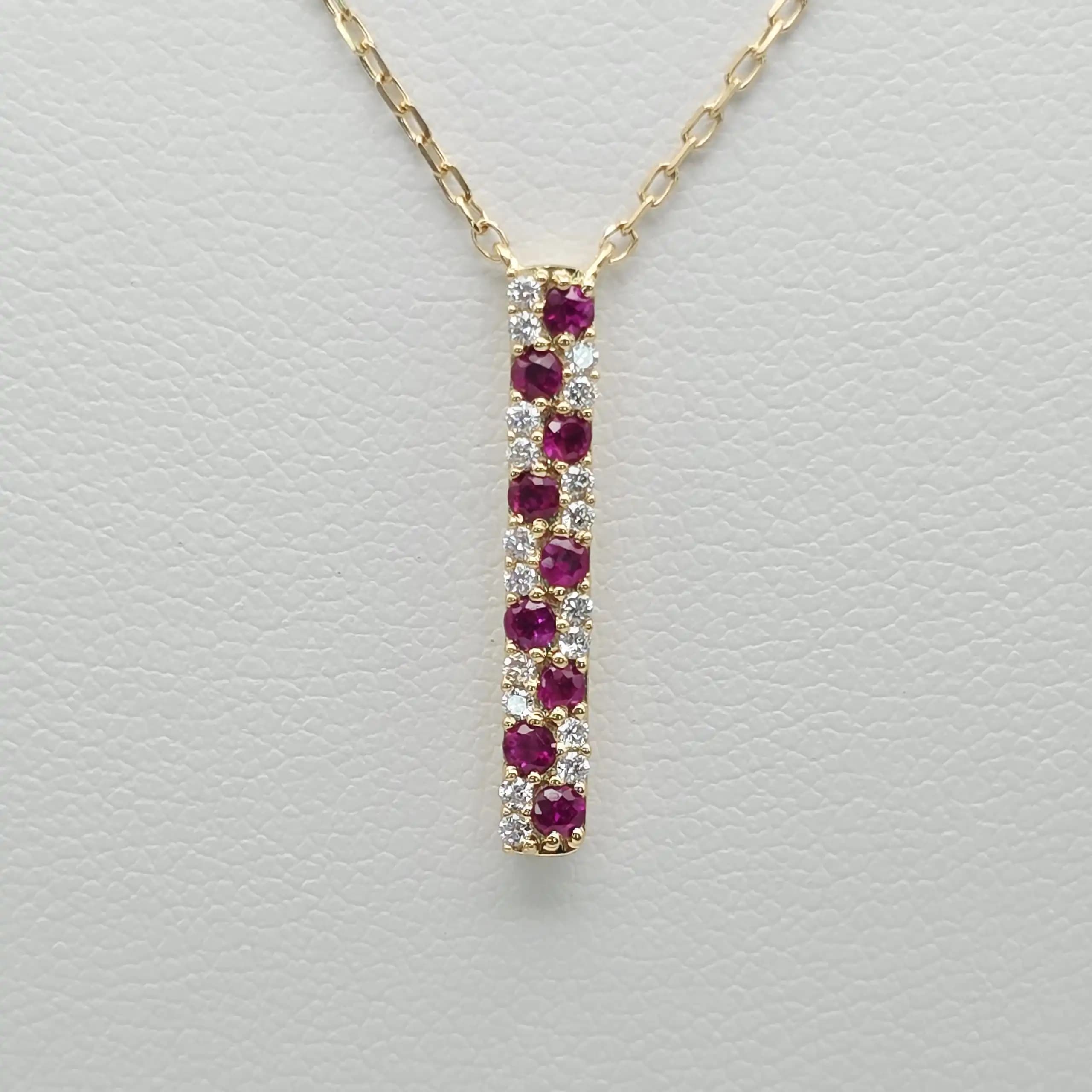 Ruby and Diamond Pendent Necklace