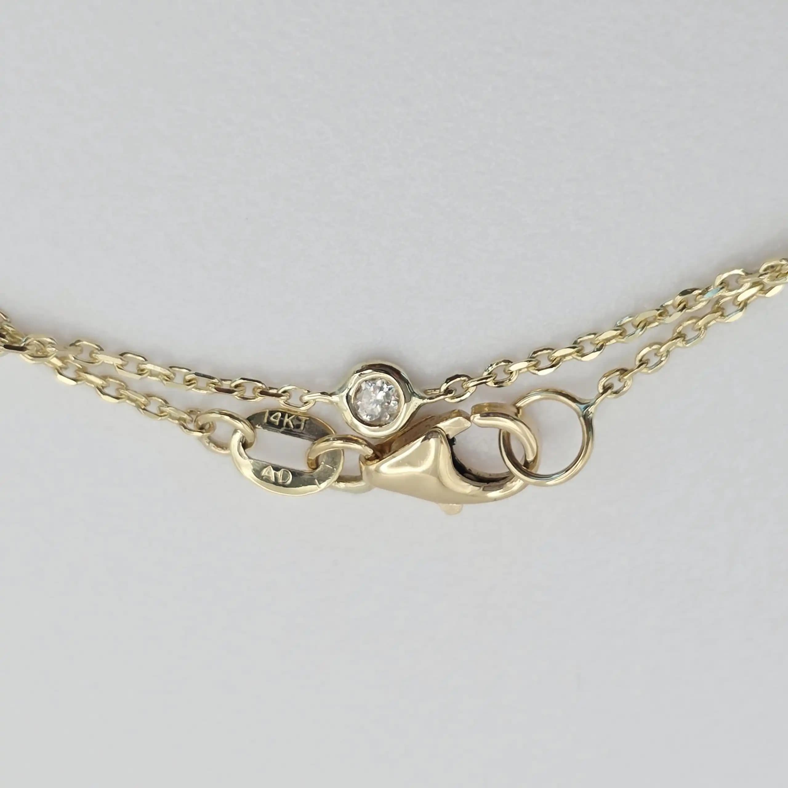 diamond Sapphire station necklace