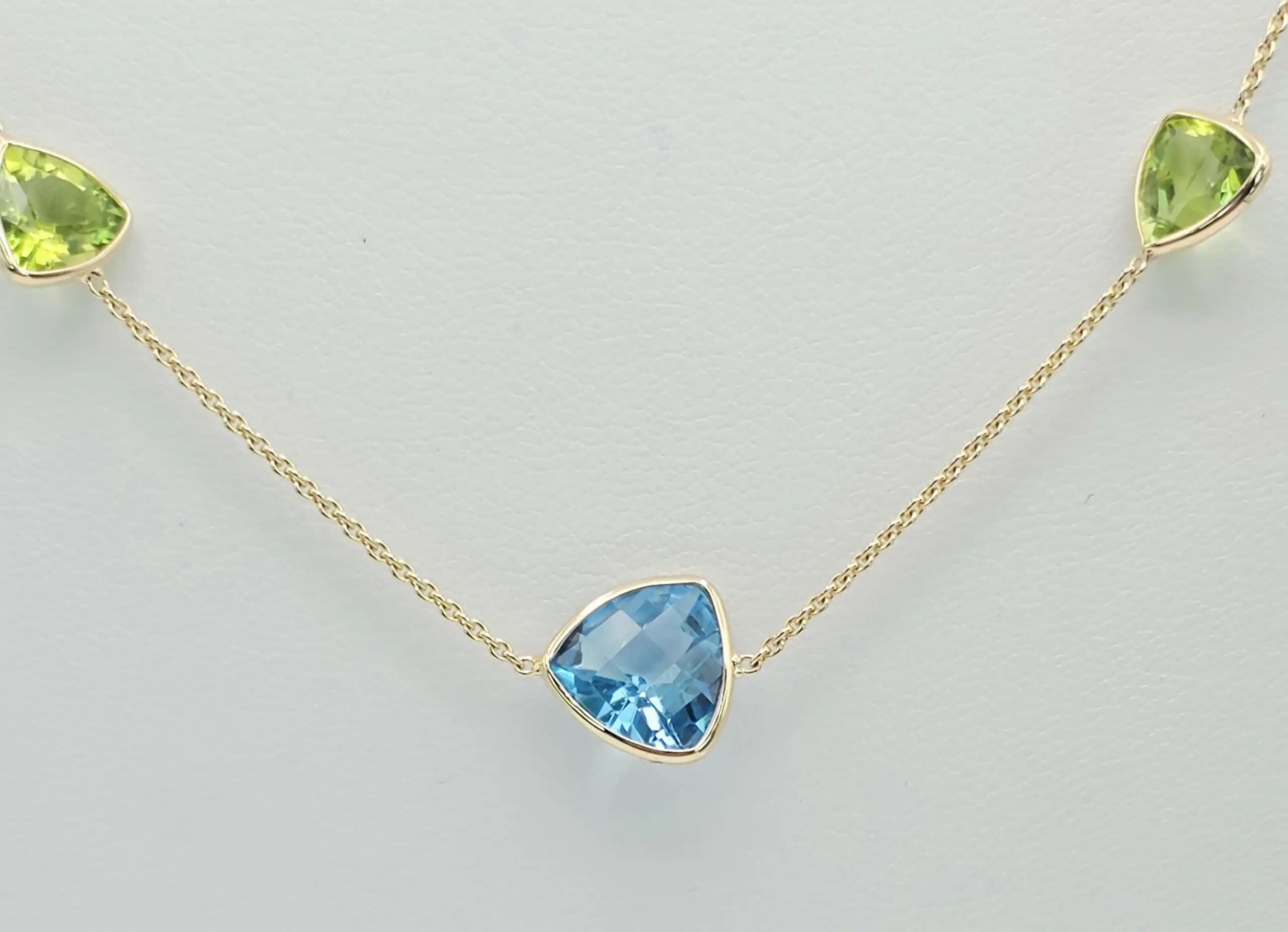 Multi Gemstone Station Necklace