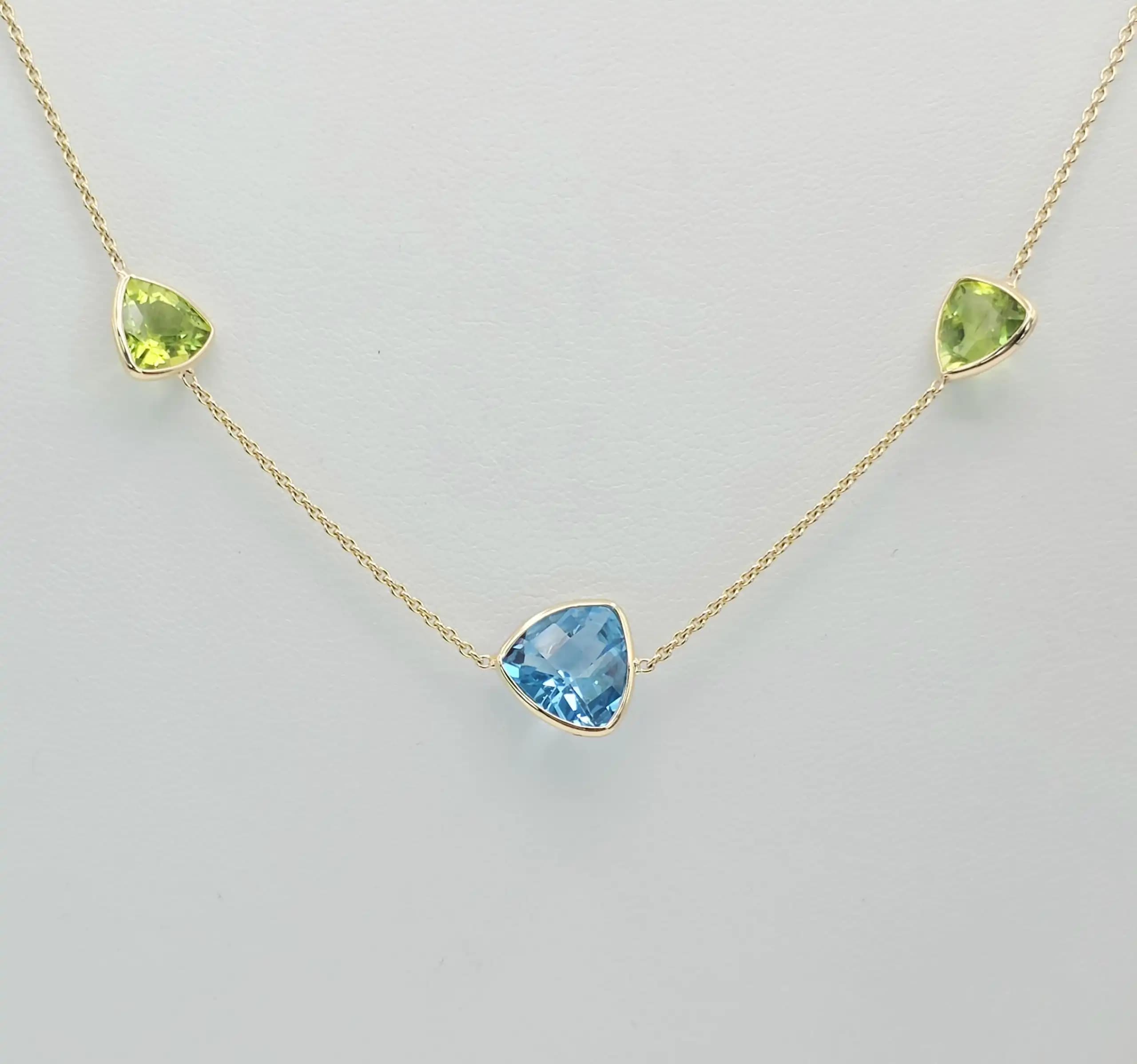 Multi Gemstone Station Necklace