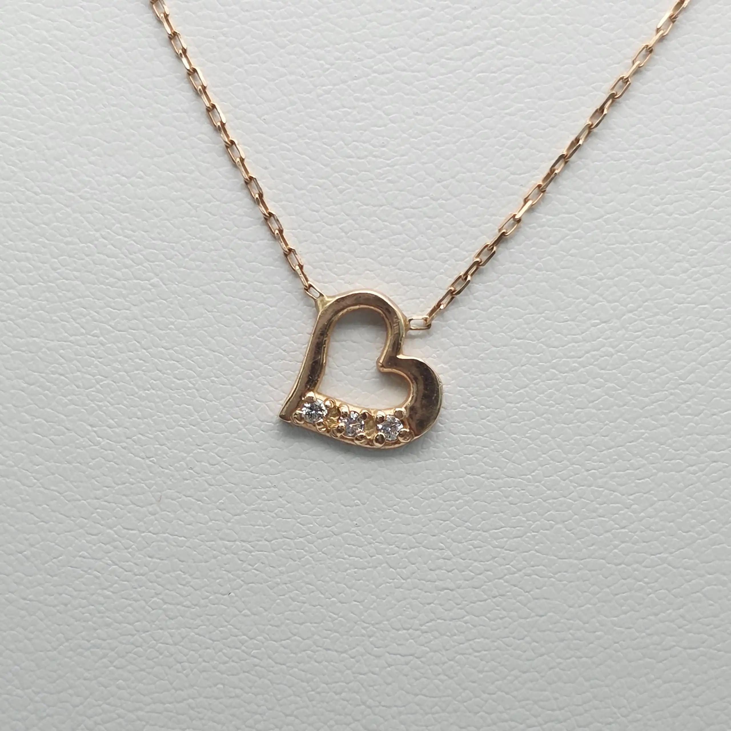 Heart Diamond Pendent Necklace