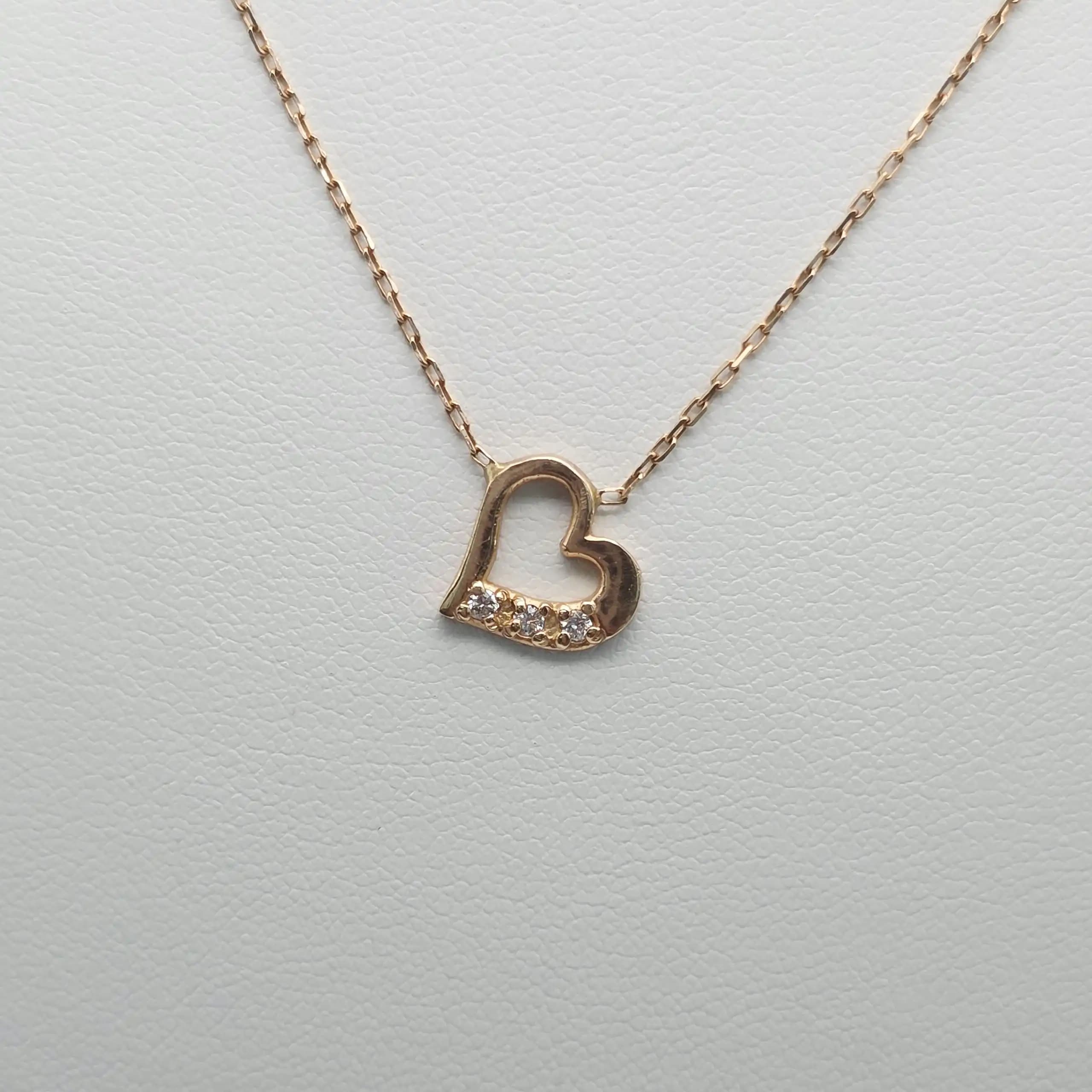 Heart Diamond Pendent Necklace