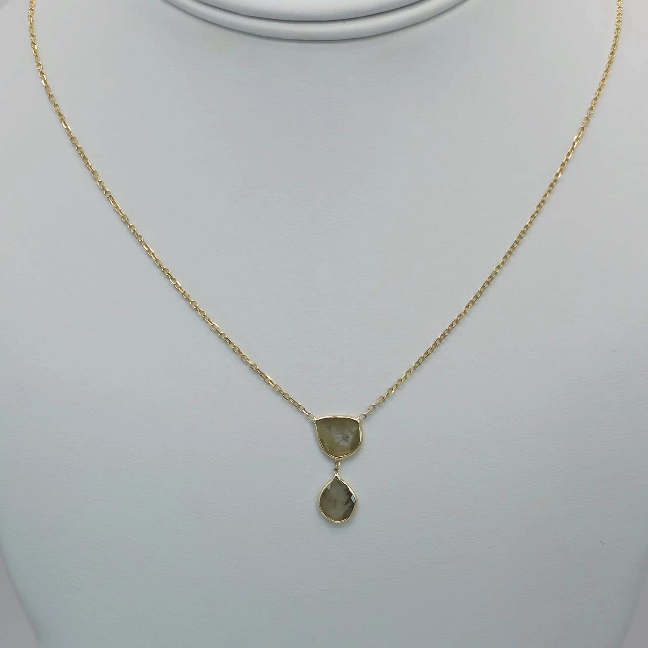 Diamond Slice Pendent Necklace