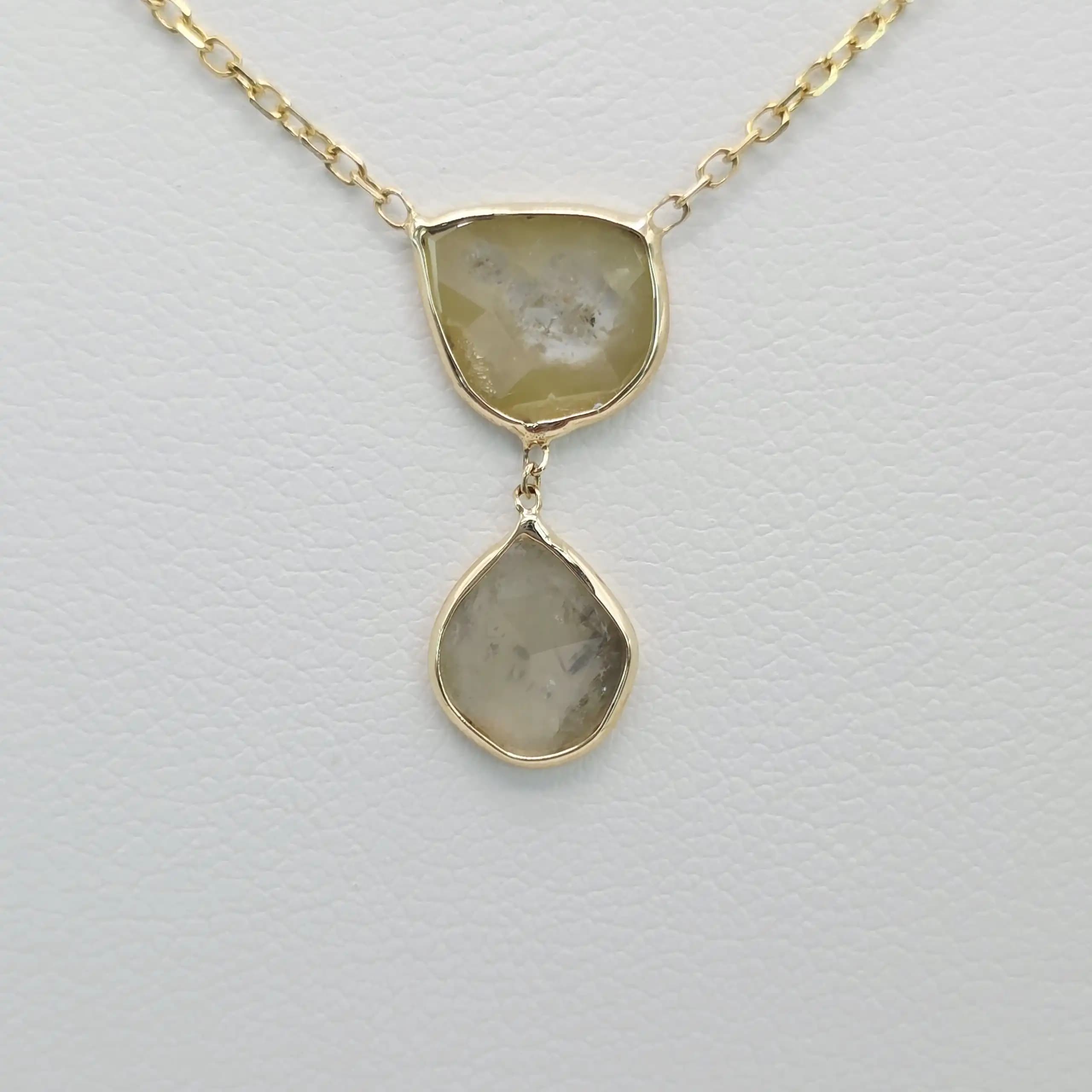 Diamond Slice Pendent Necklace