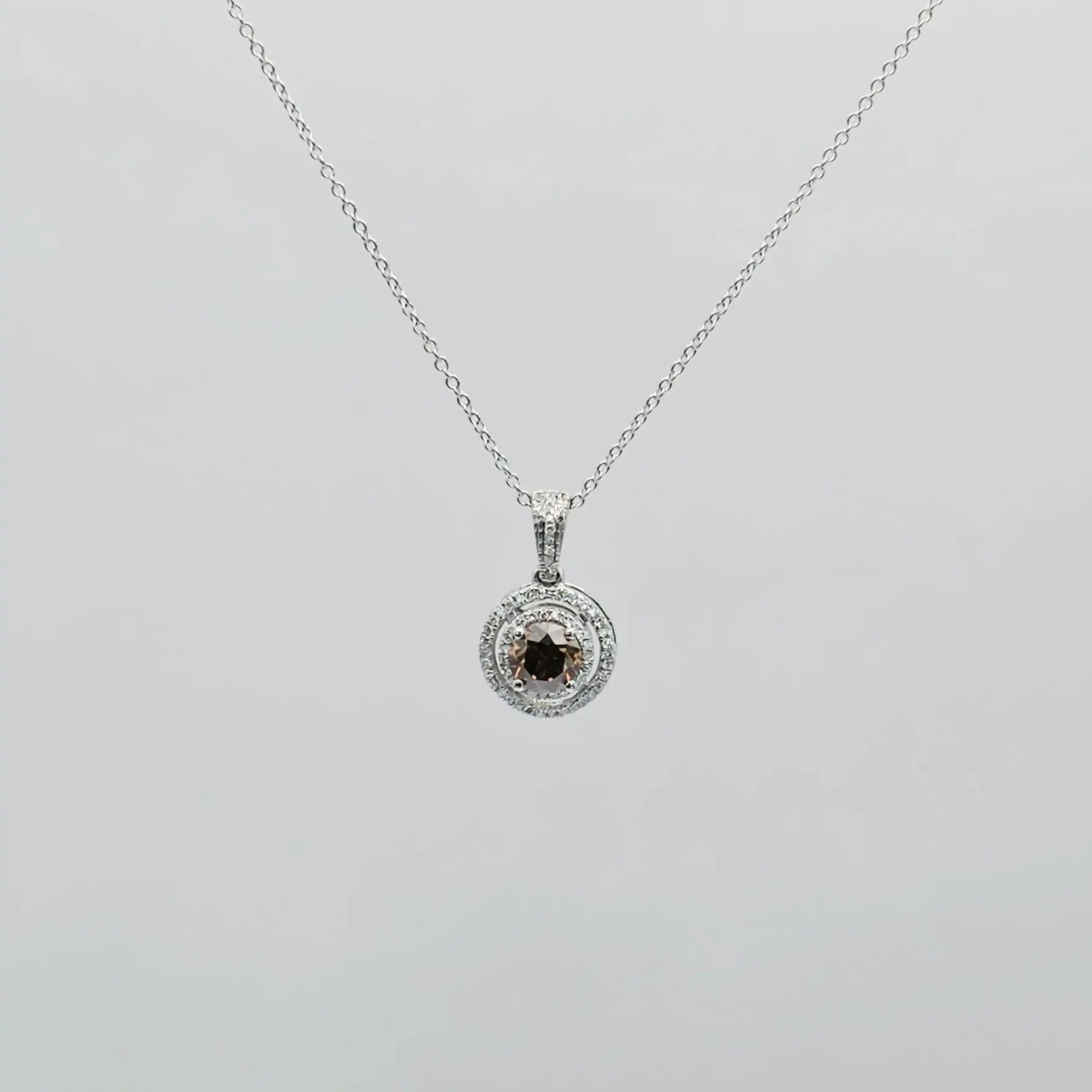 Red Diamond Double Holo Pendent Necklace