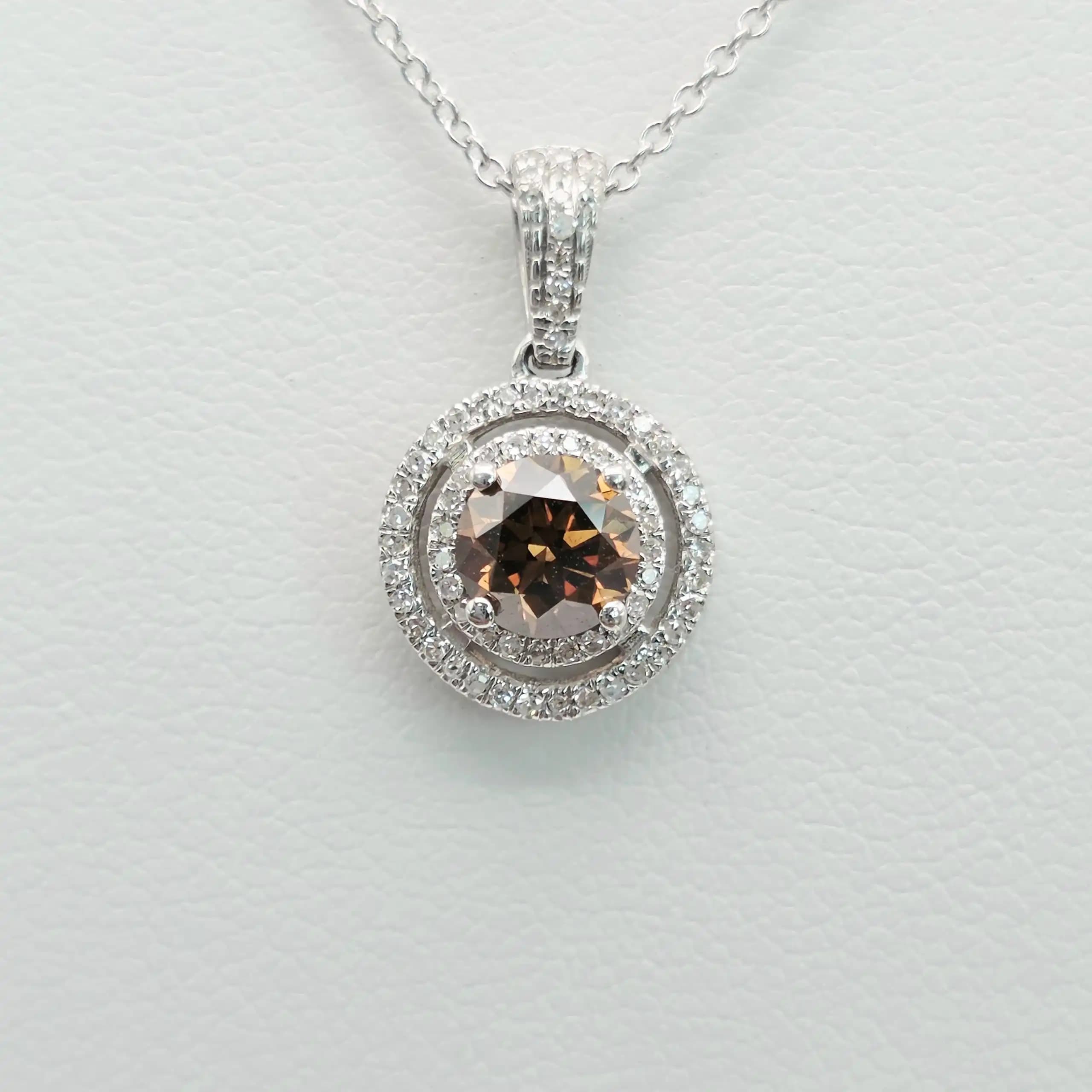 Red Diamond Double Holo Pendent Necklace