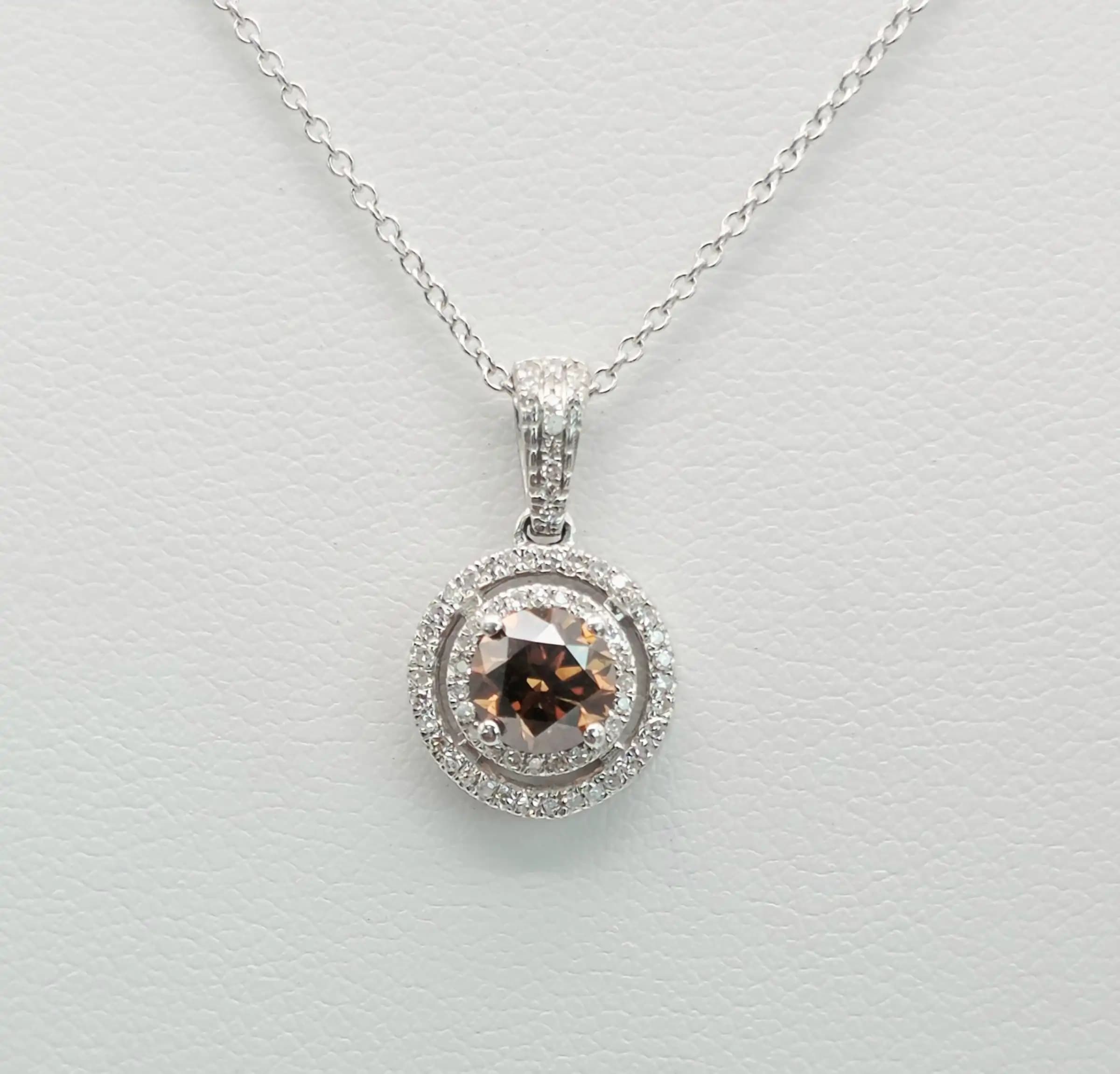 Red Diamond Double Holo Pendent Necklace