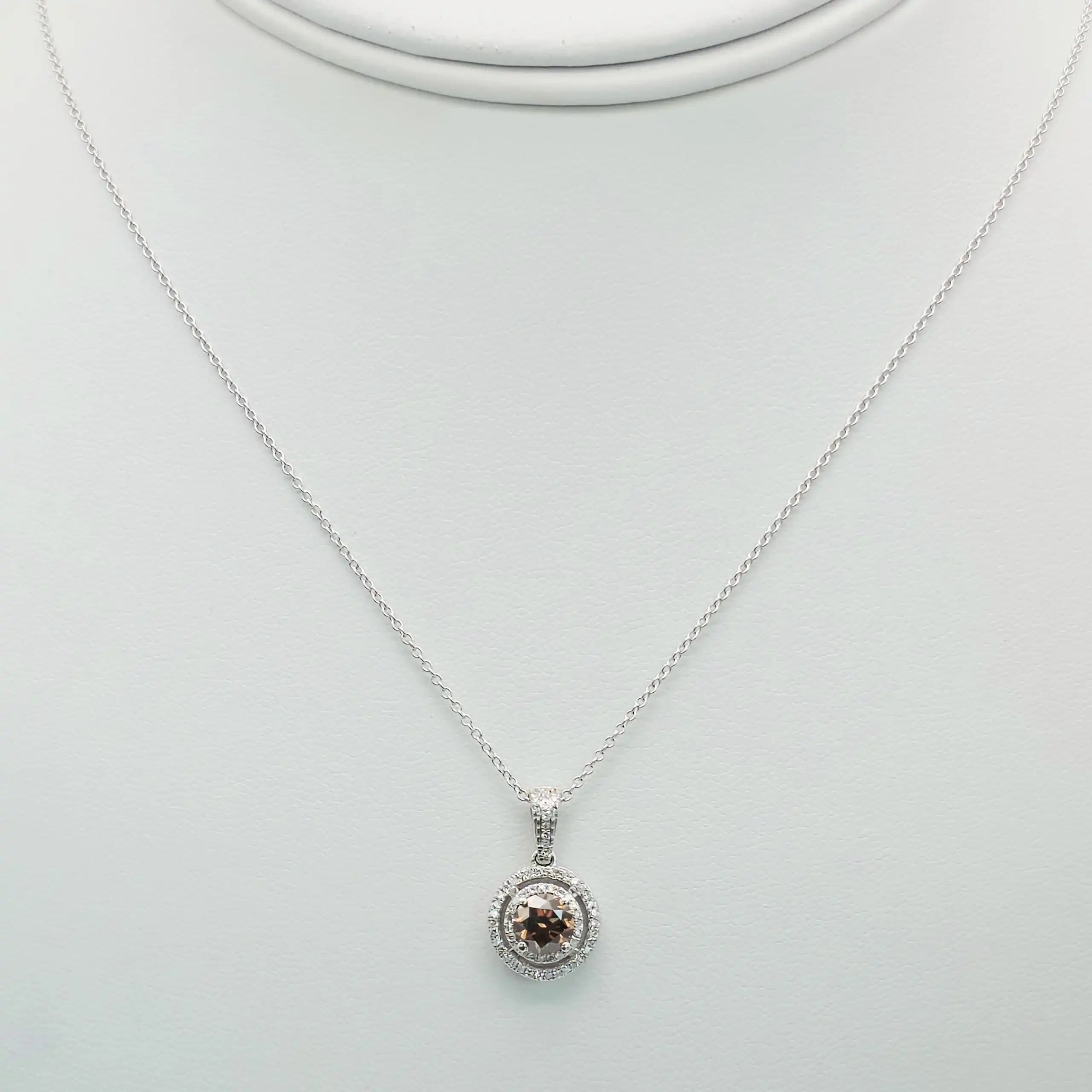 Red Diamond Double Holo Pendent Necklace