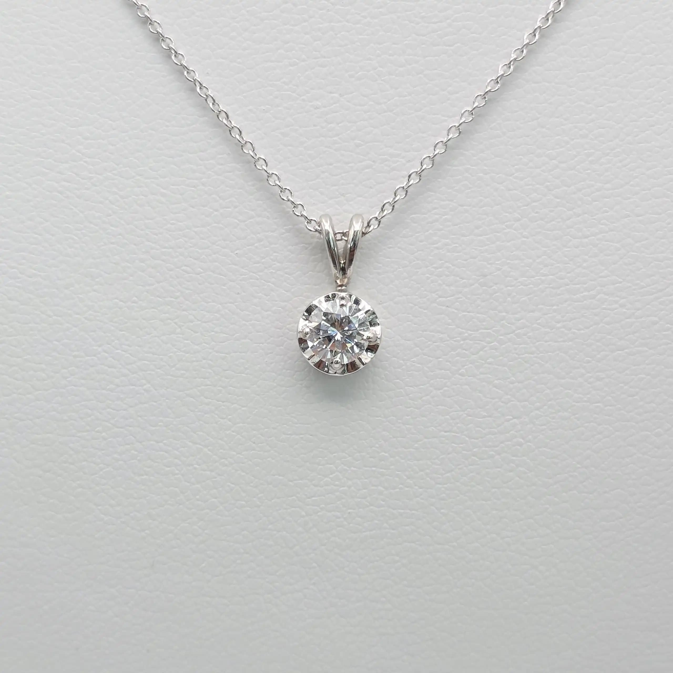 Diamond Solitaire Pendent Necklace