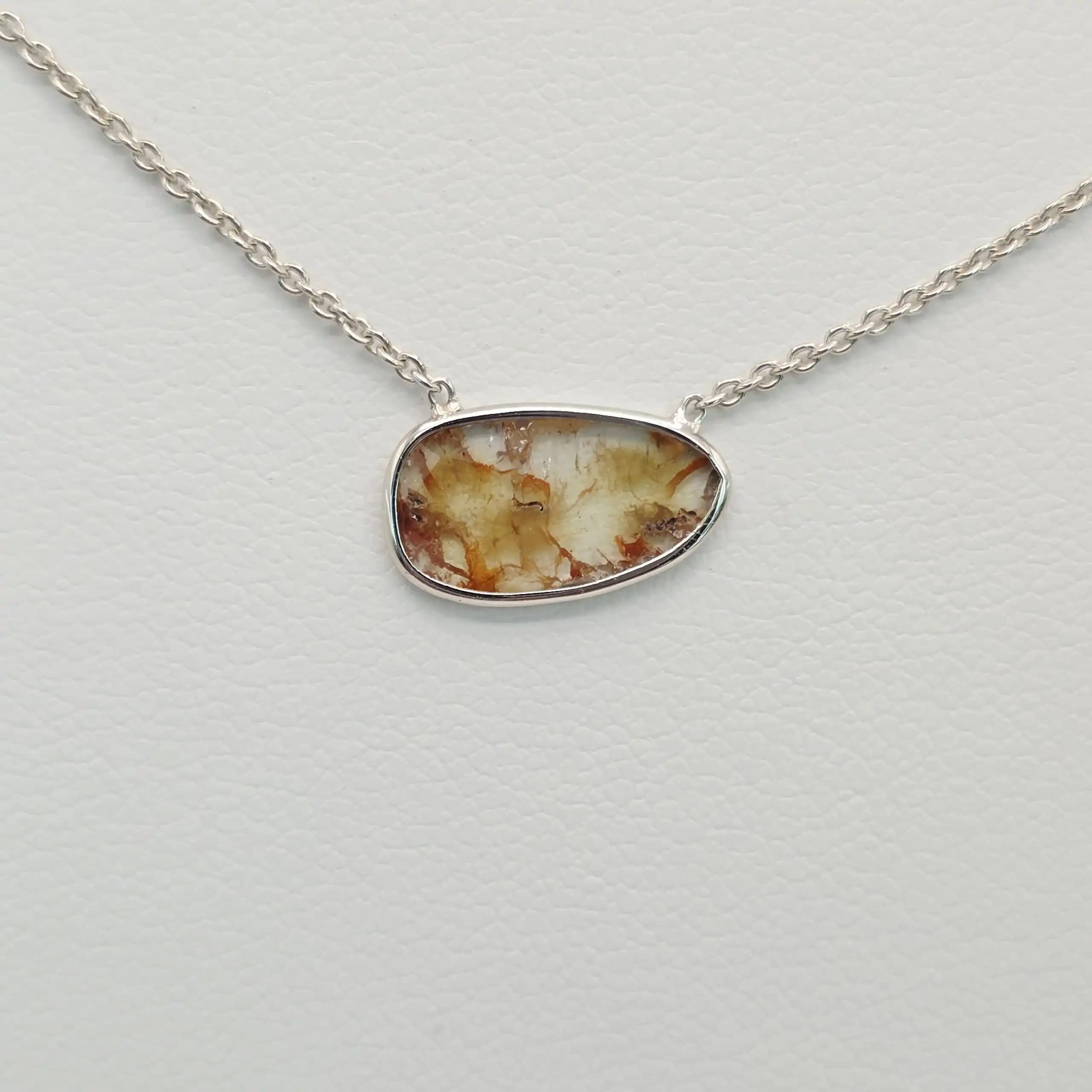Diamond Slice Pendent Necklace