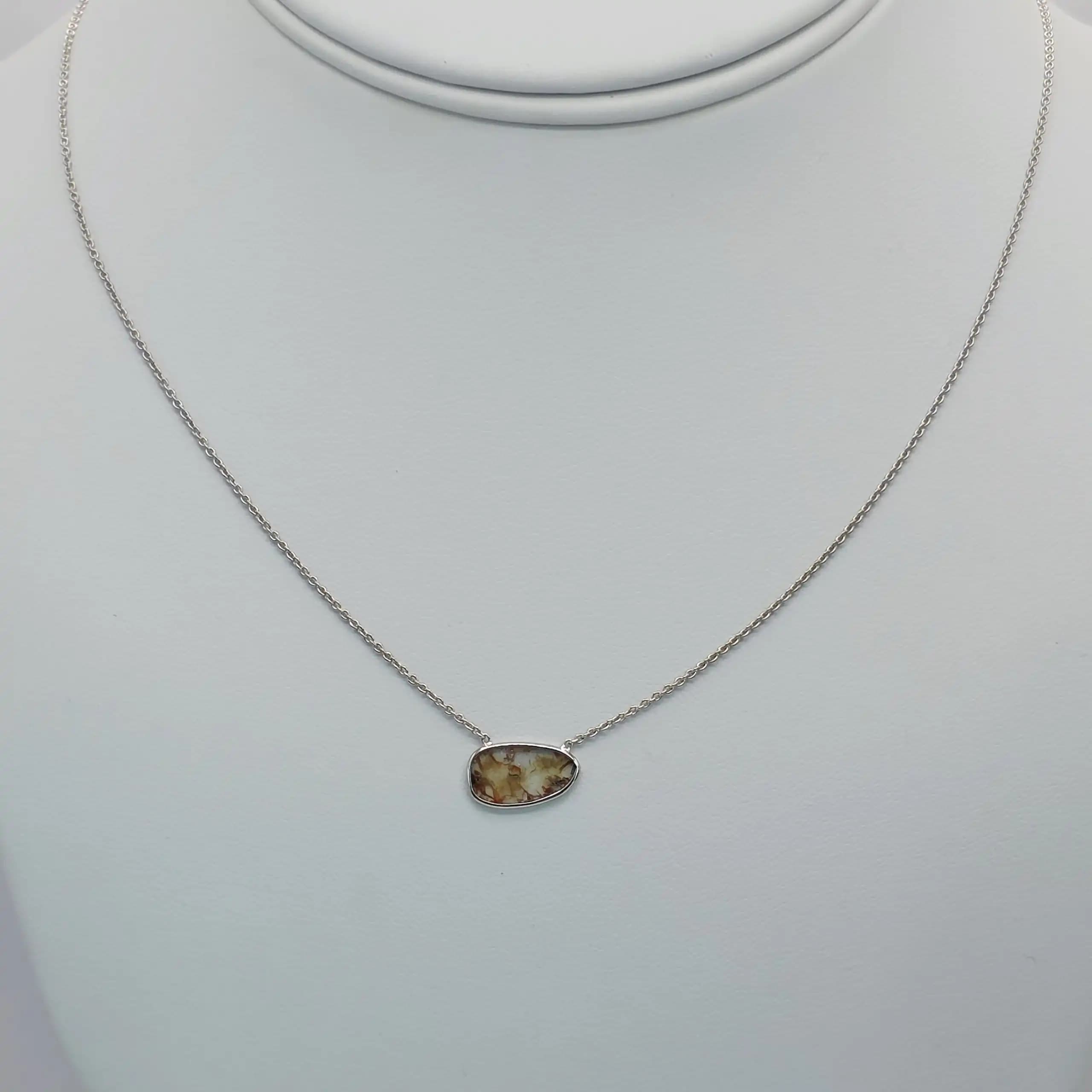 Diamond Slice Pendent Necklace