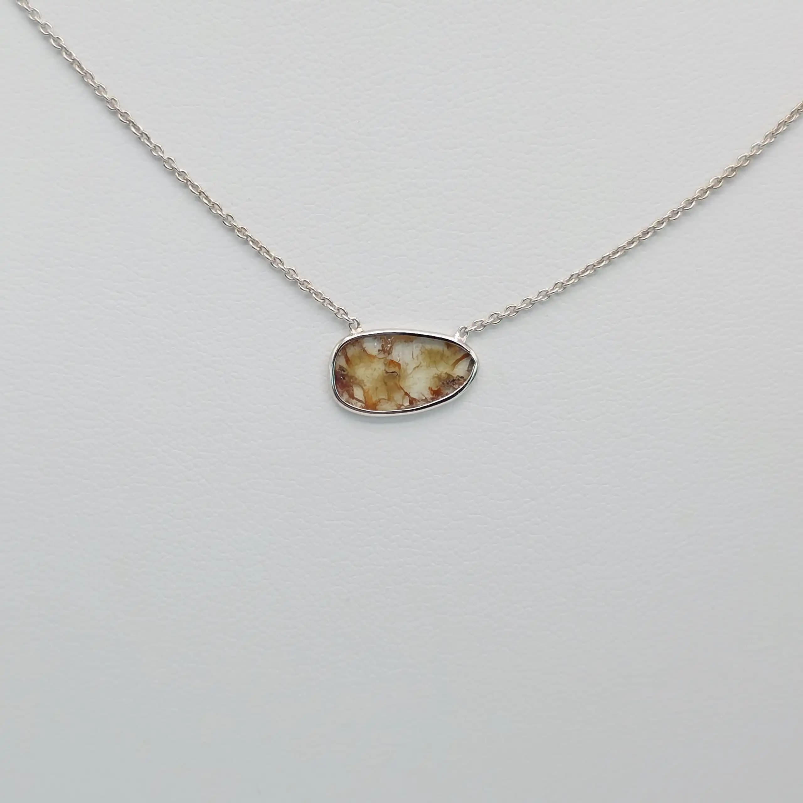 Diamond Slice Pendent Necklace