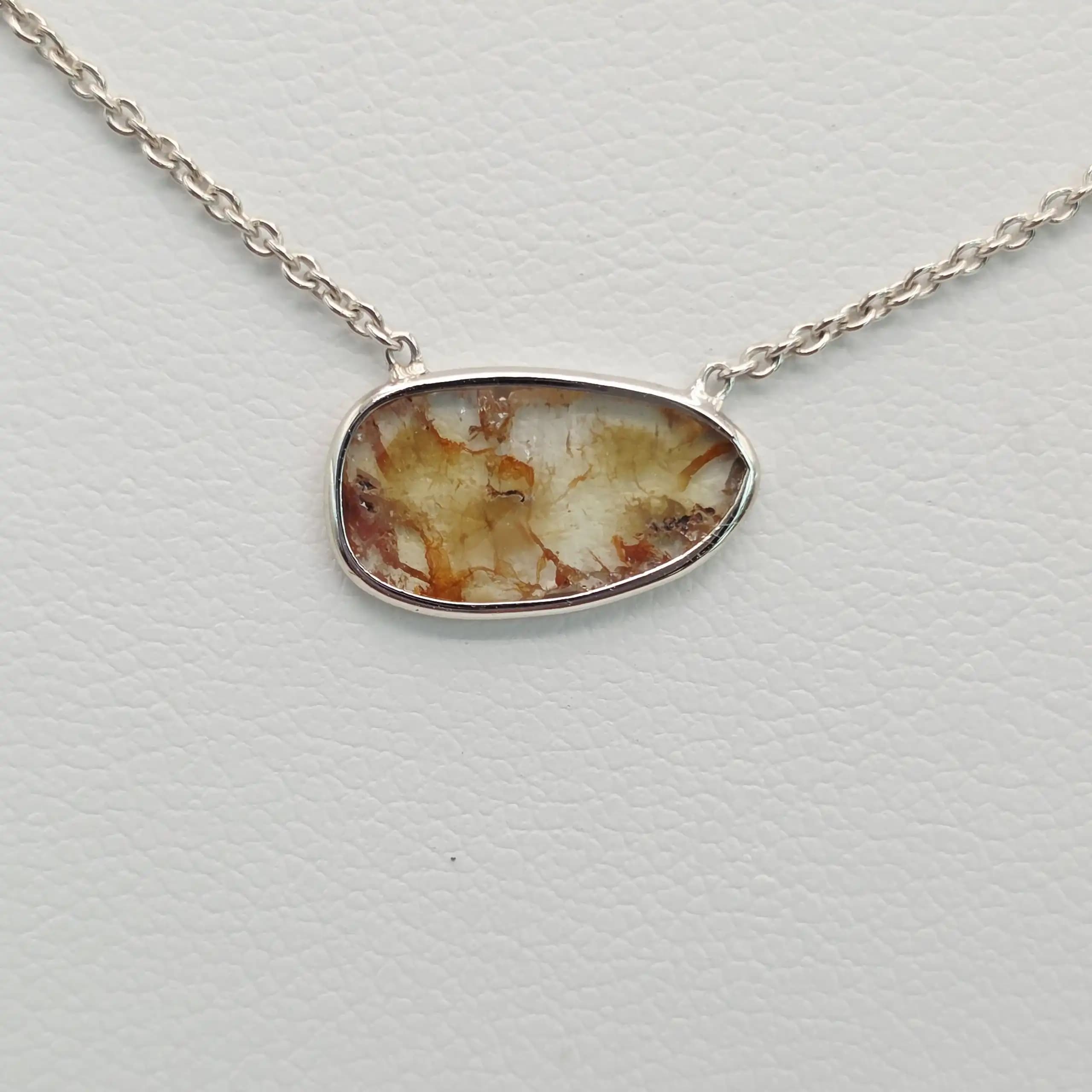 Diamond Slice Pendent Necklace