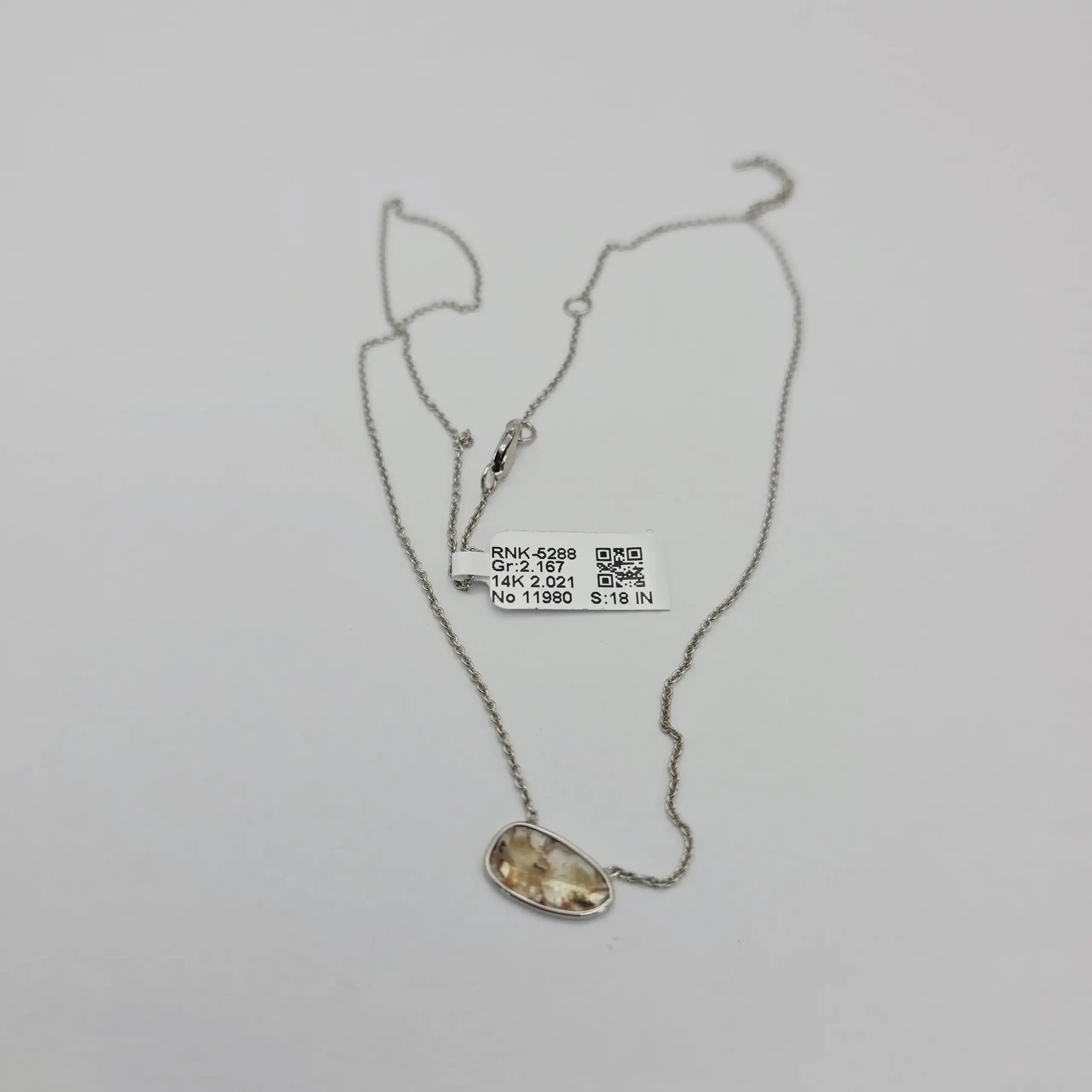 Diamond Slice Pendent Necklace