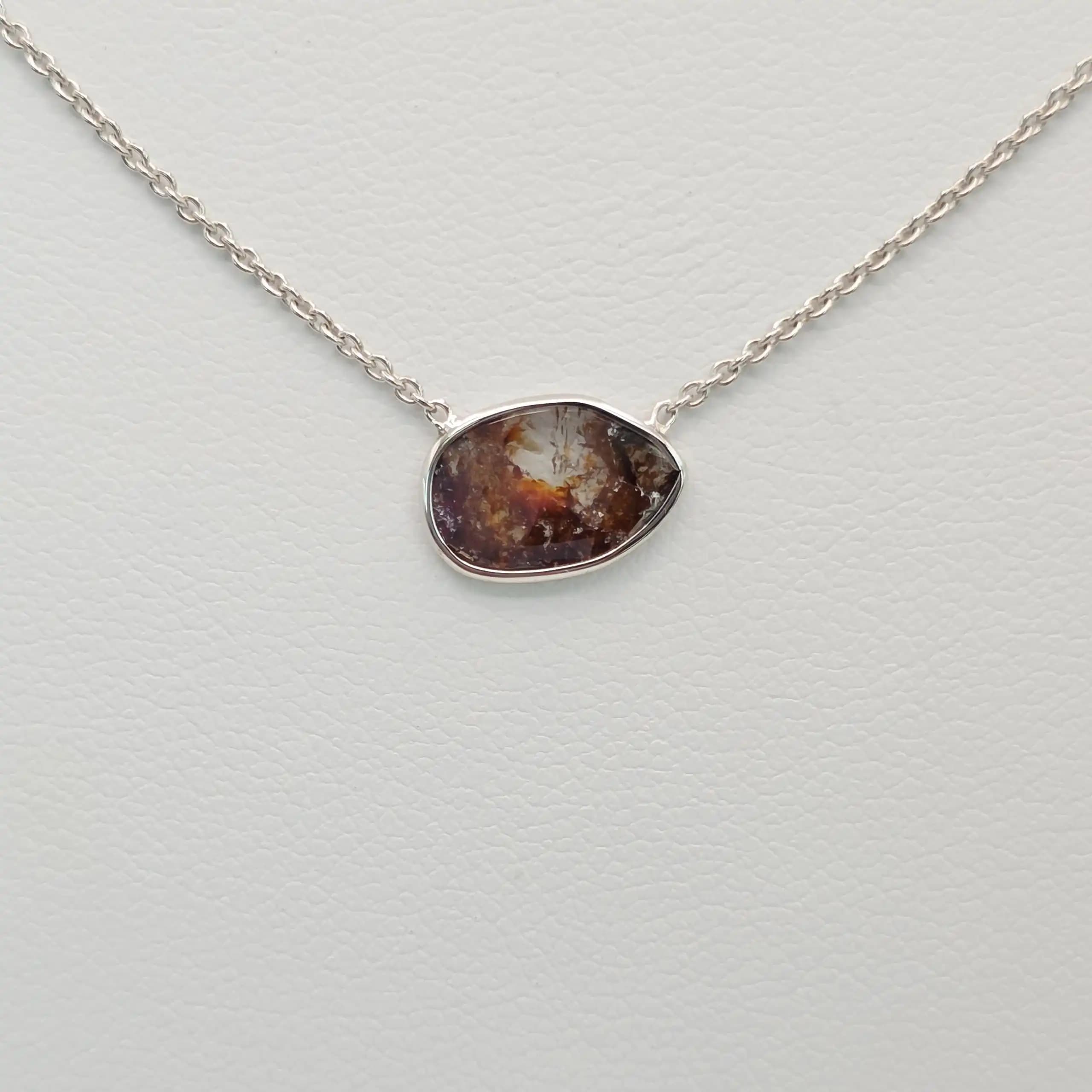 Diamond Slice Pendent Necklace