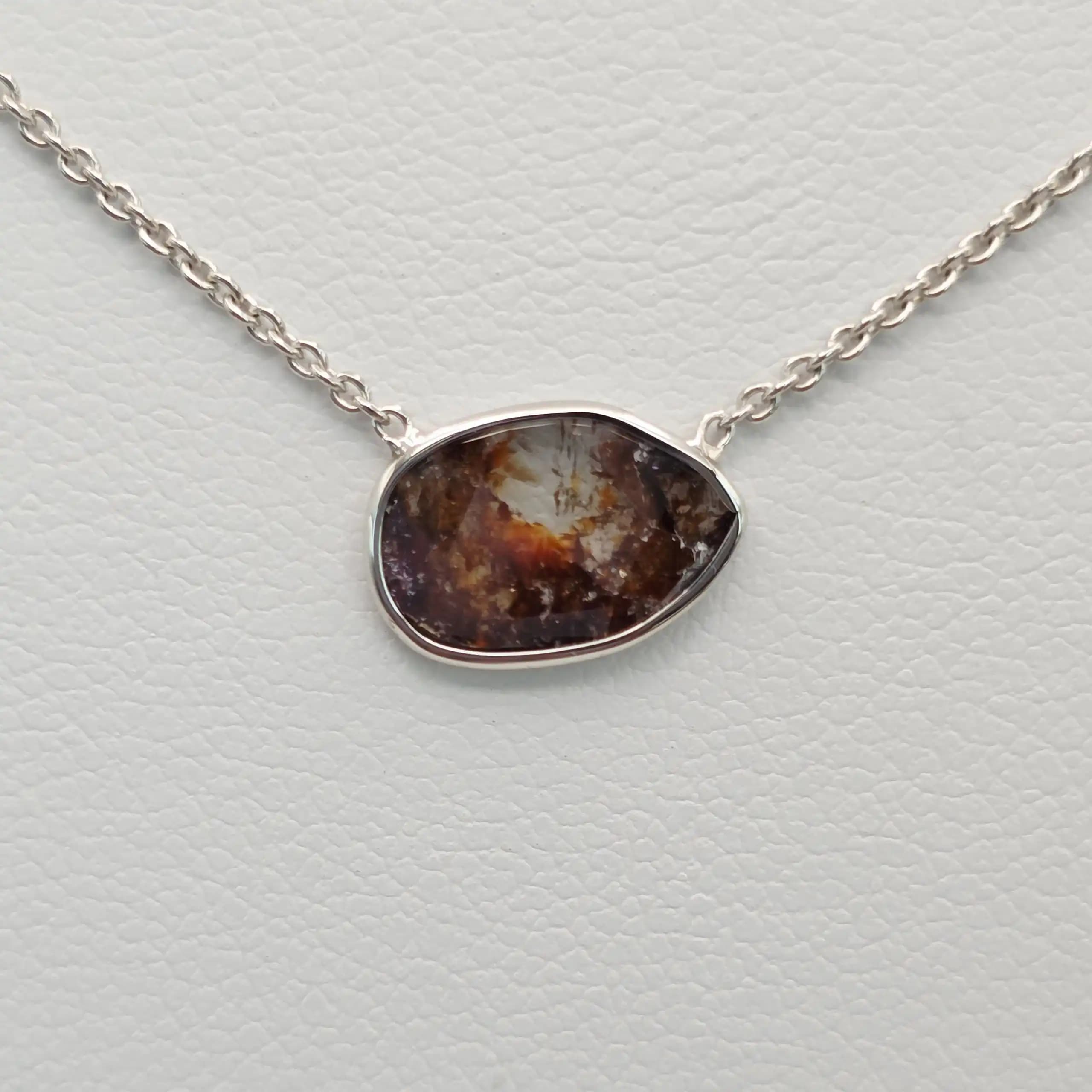 Diamond Slice Pendent Necklace