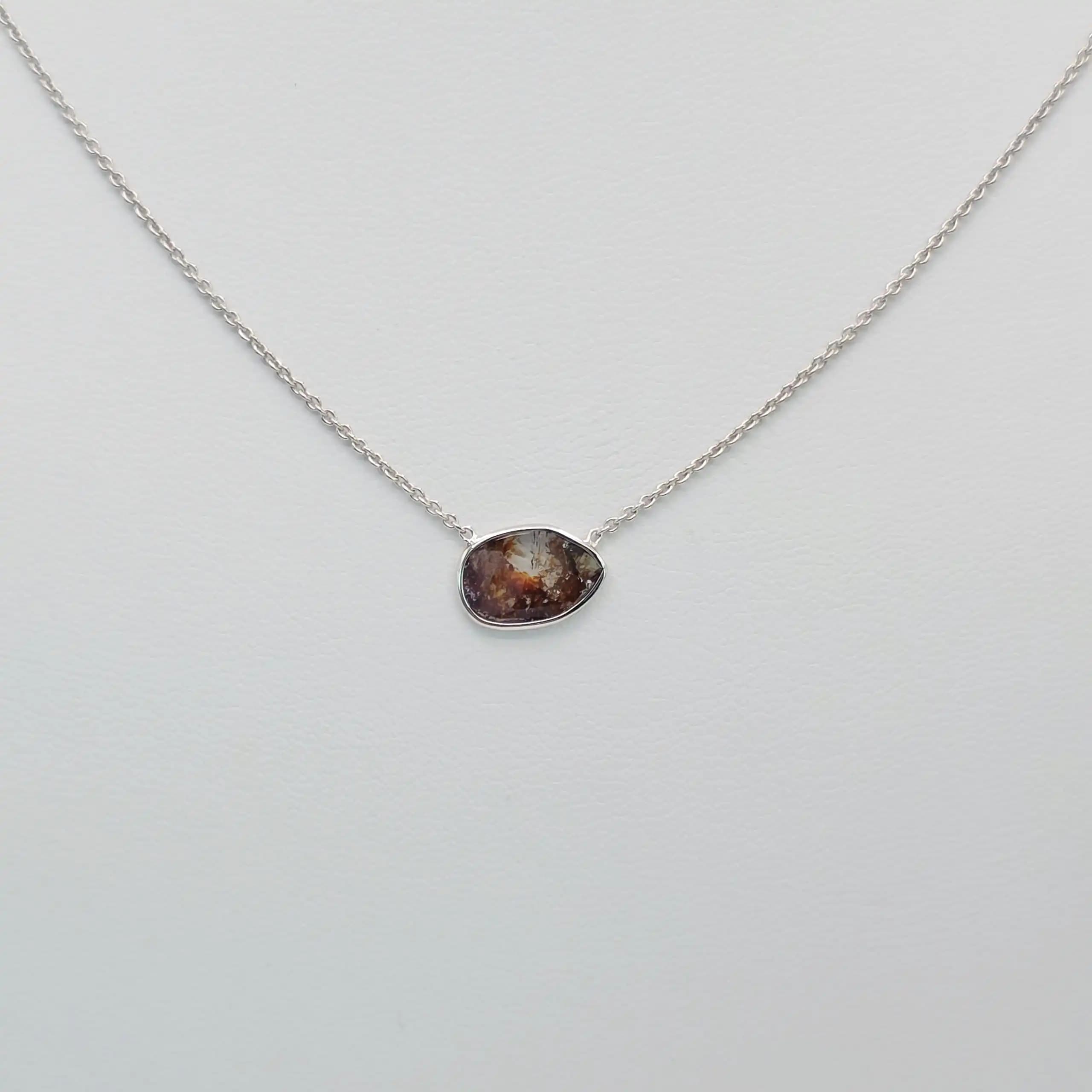 Diamond Slice Pendent Necklace