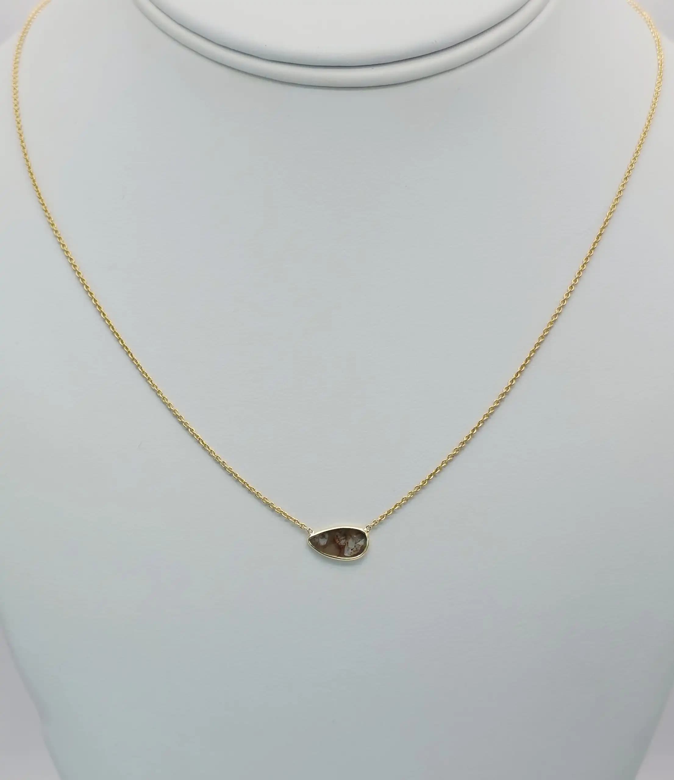 Diamond Slice Pendent Necklace