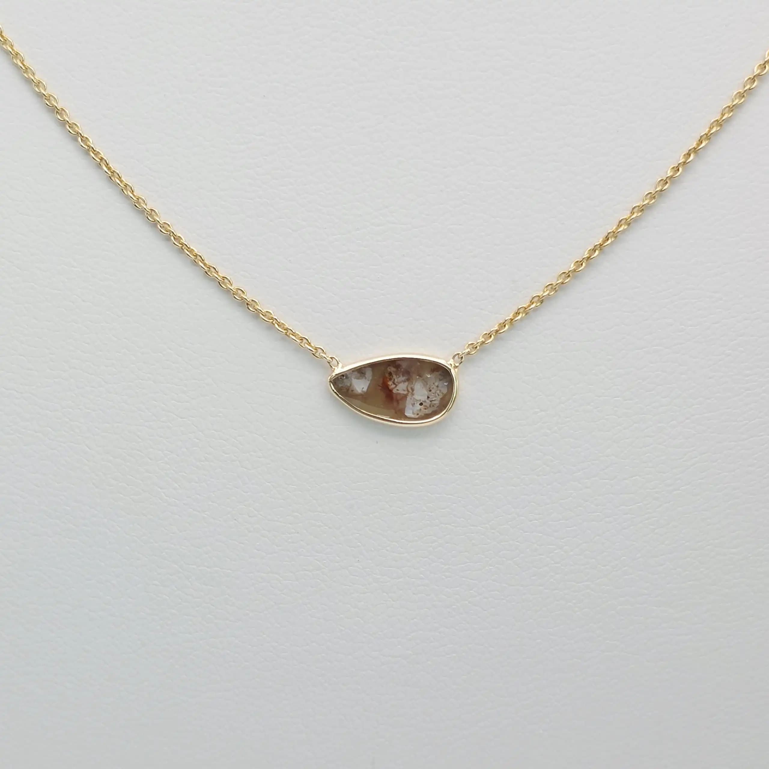 Diamond Slice Pendent Necklace